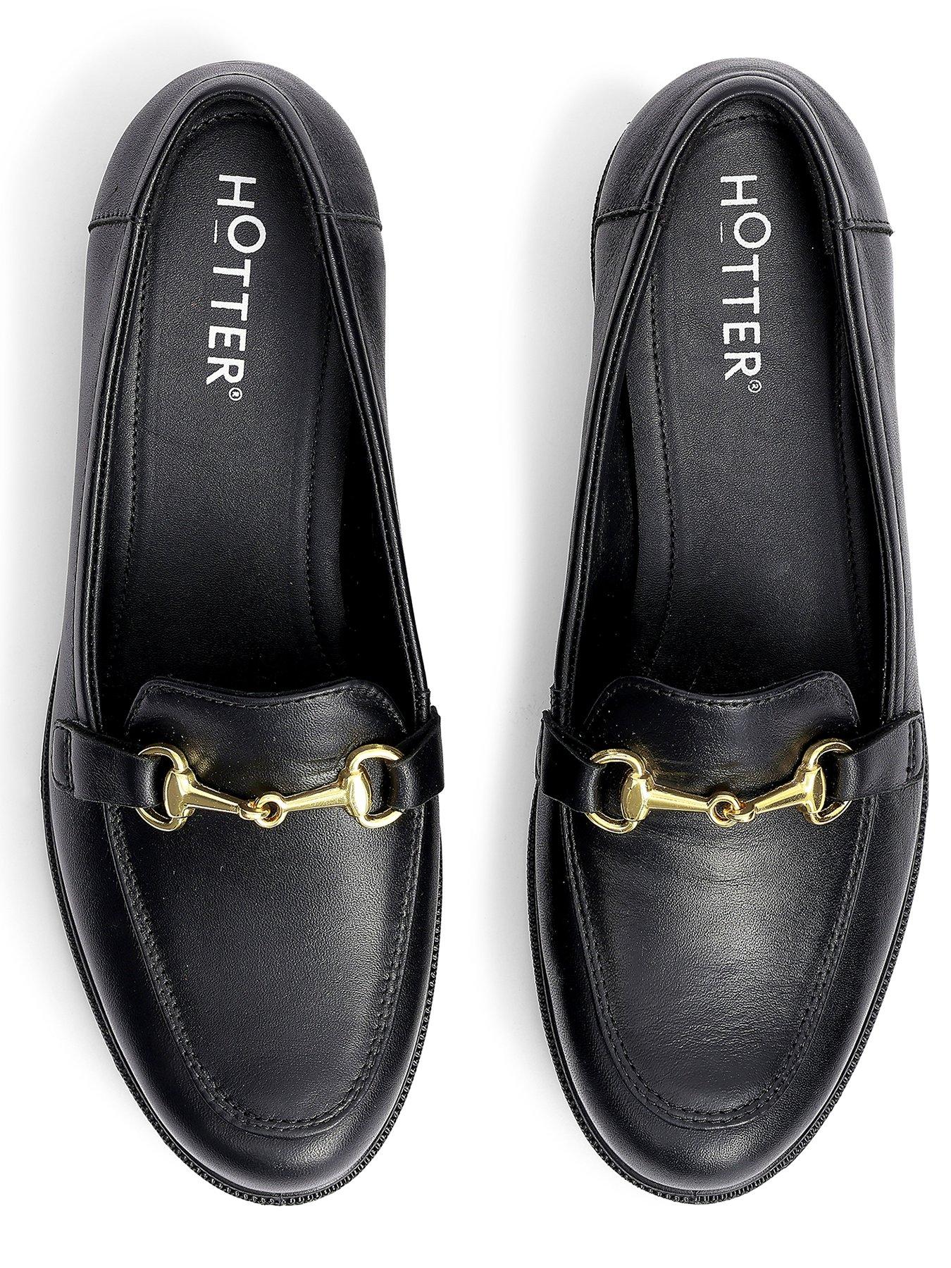 Image 4 of 4 of Hotter Clovelly Wide Fit Leather Loafer - Black