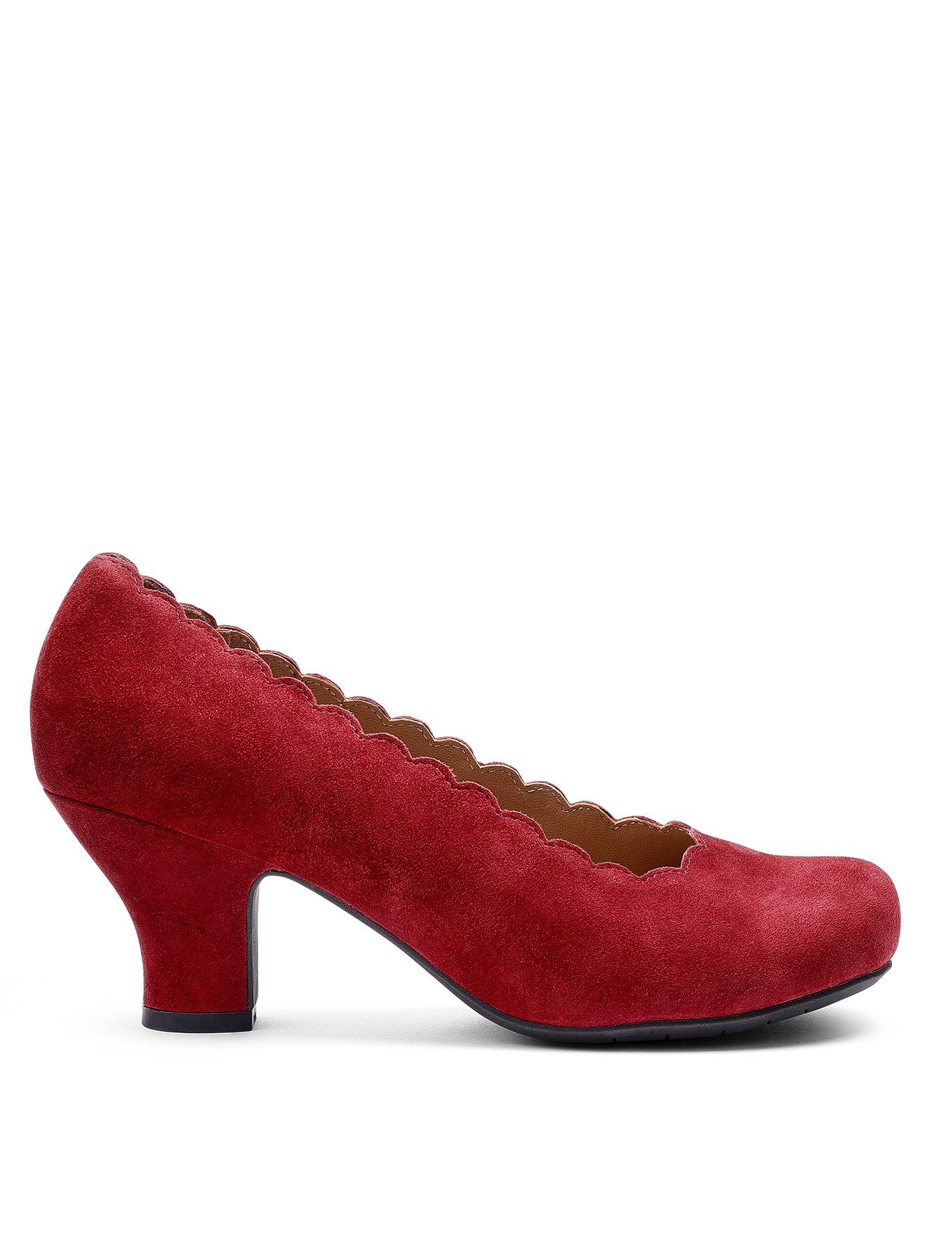 undefined Jive Wide Fit Suede Shoe - Red Pear