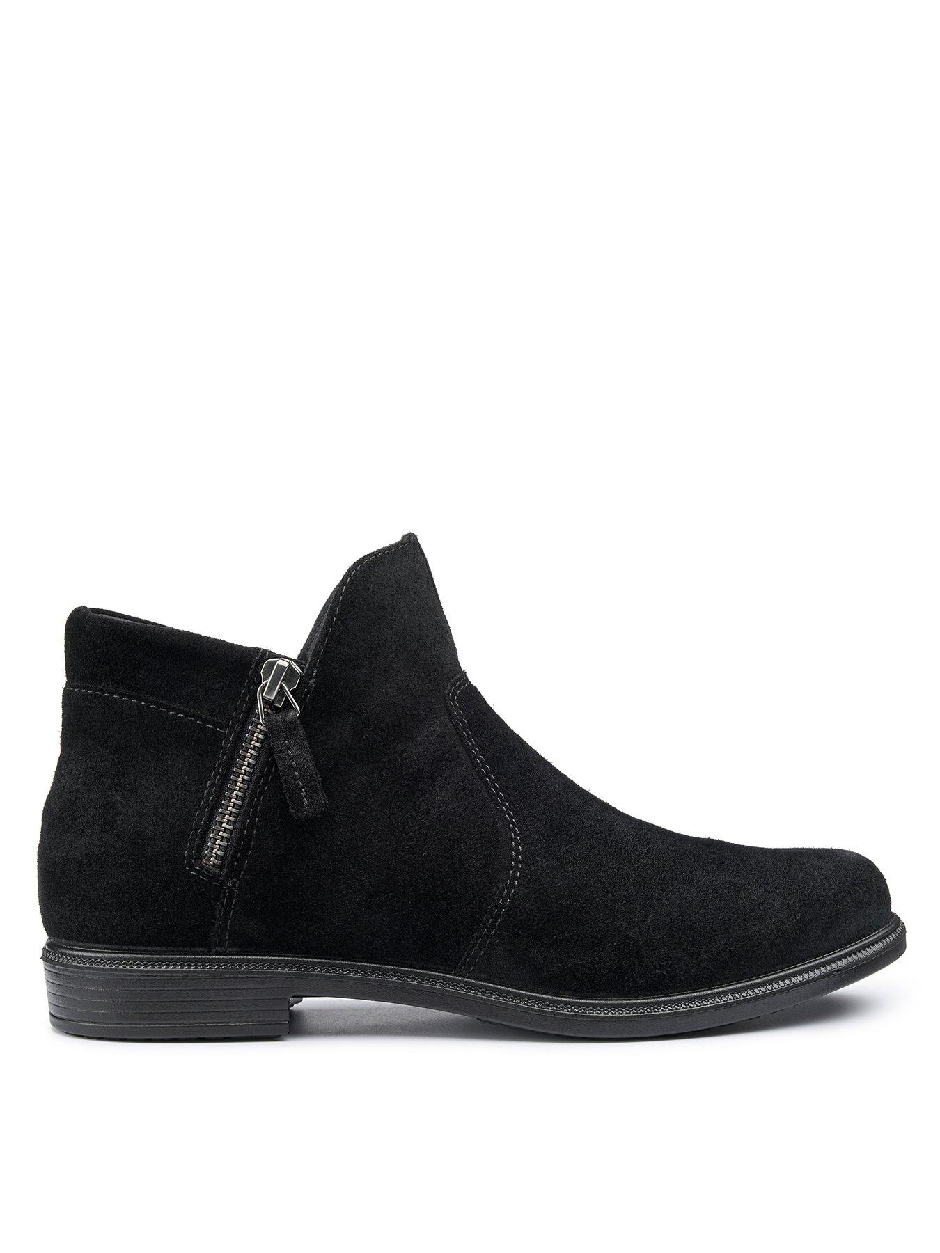 undefined Ludlow Wide Fit Suede Ankle Boot - Black