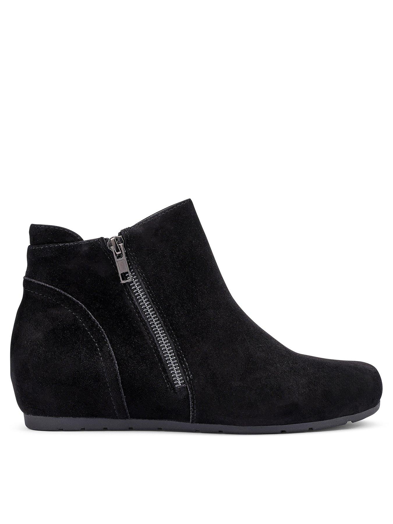 undefined Avebury Suede Wedge Boot - Black