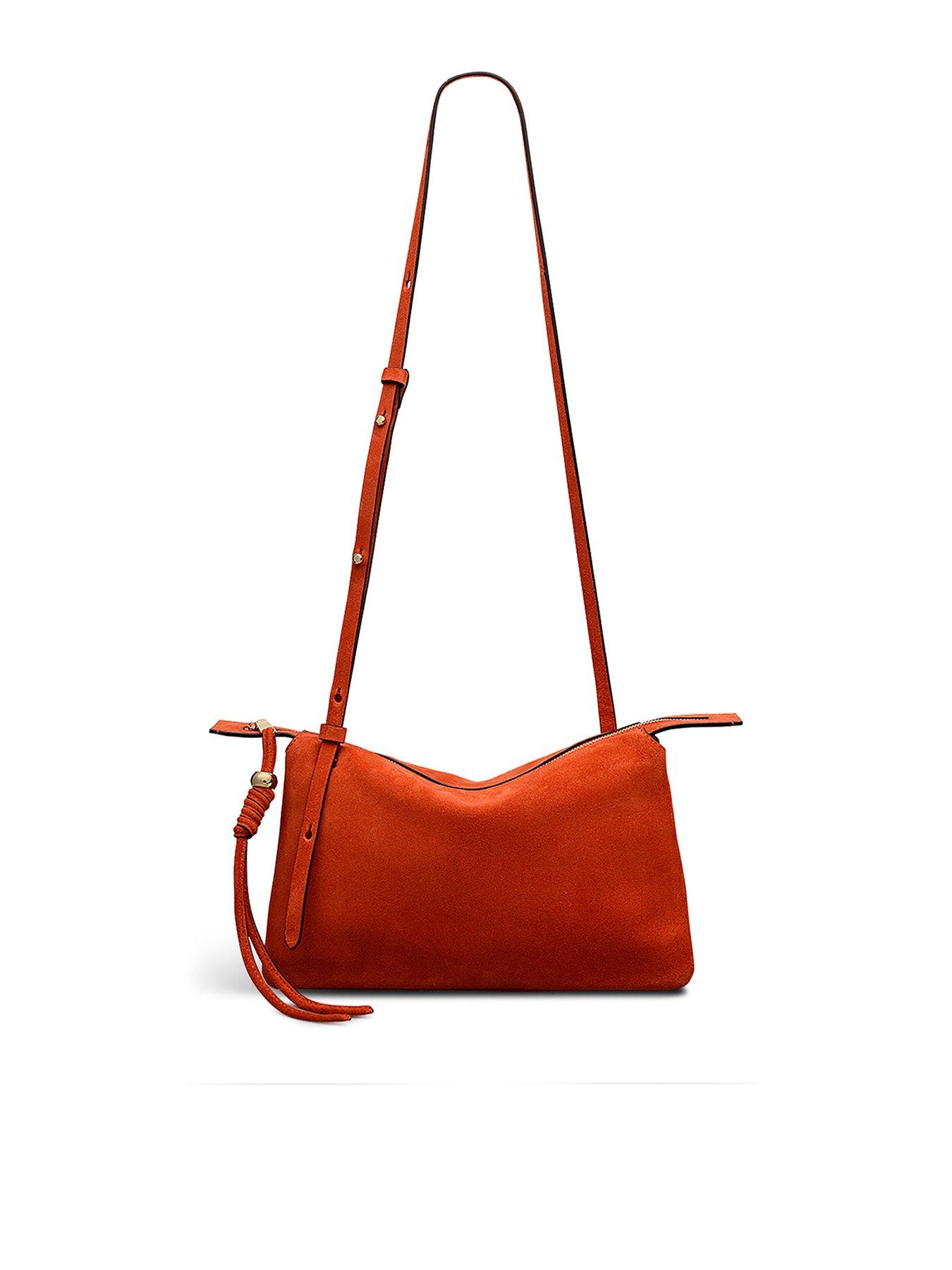 Radley The Romilly Suede Medium Ziptop Crossbody Bag - Orange