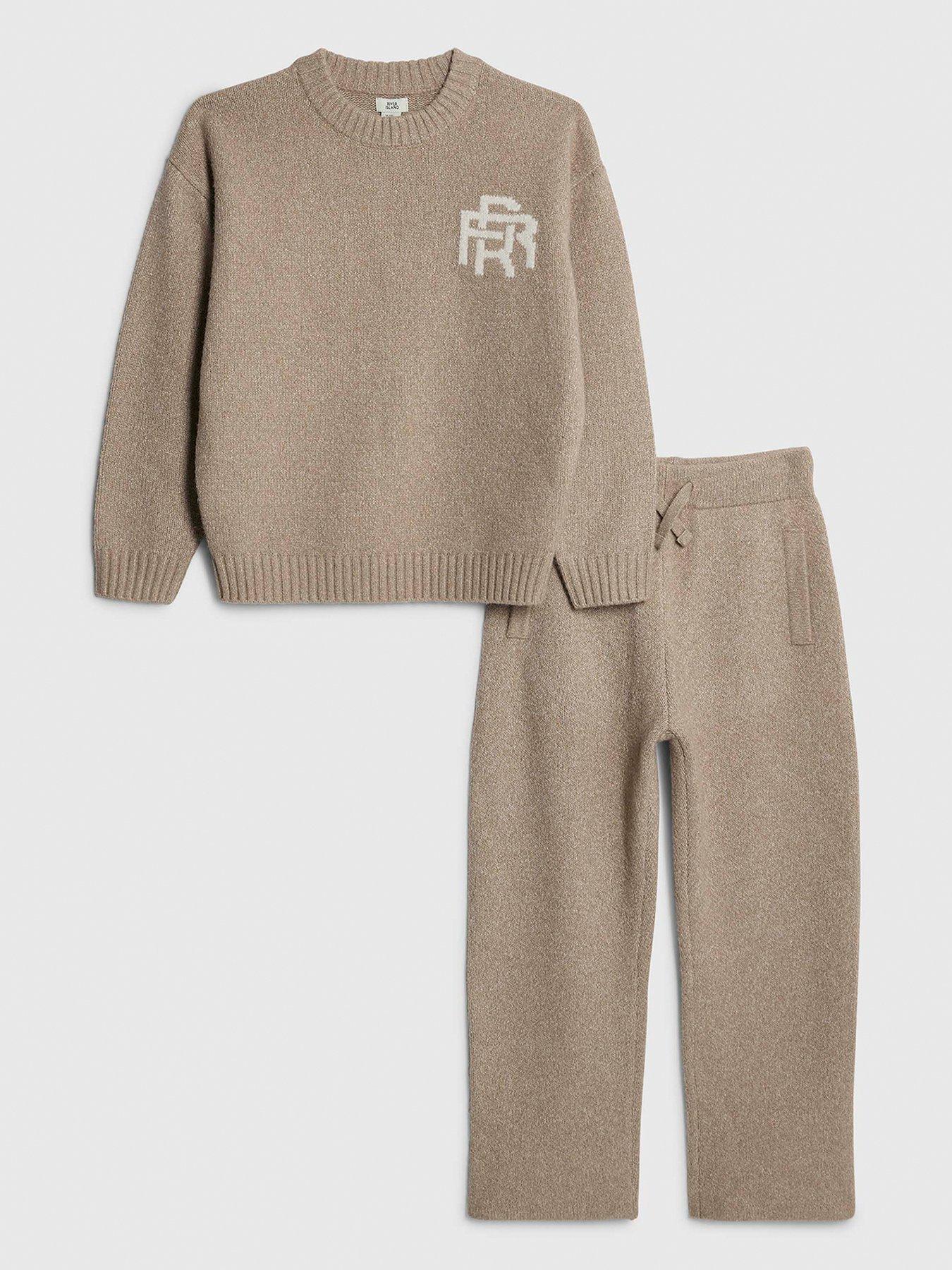 River Island Older Boys Rr Knit Jumper Set - Beige