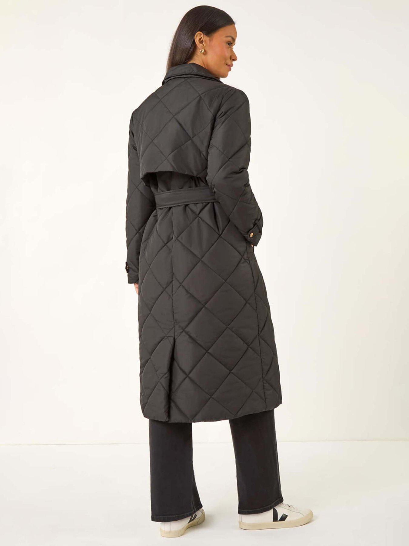  image of roman-dusk-chevron-wrap-quilted-puffer-coat-black