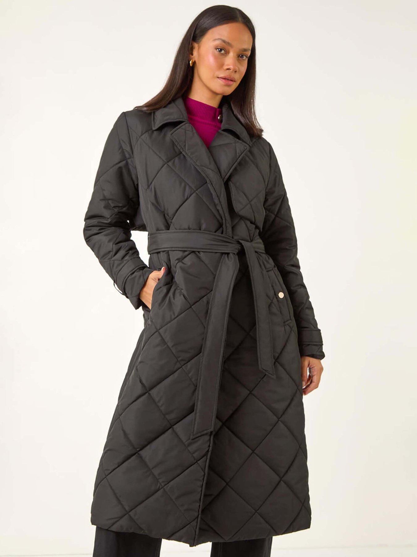  image of roman-dusk-chevron-wrap-quilted-puffer-coat-black