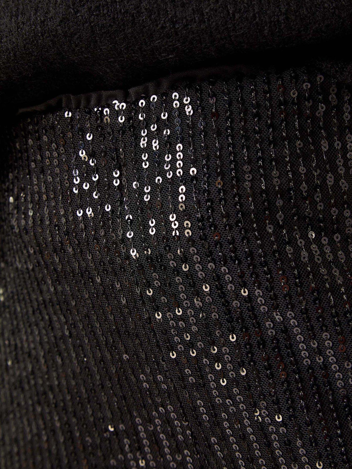  image of roman-sequin-wide-leg-trousers-black