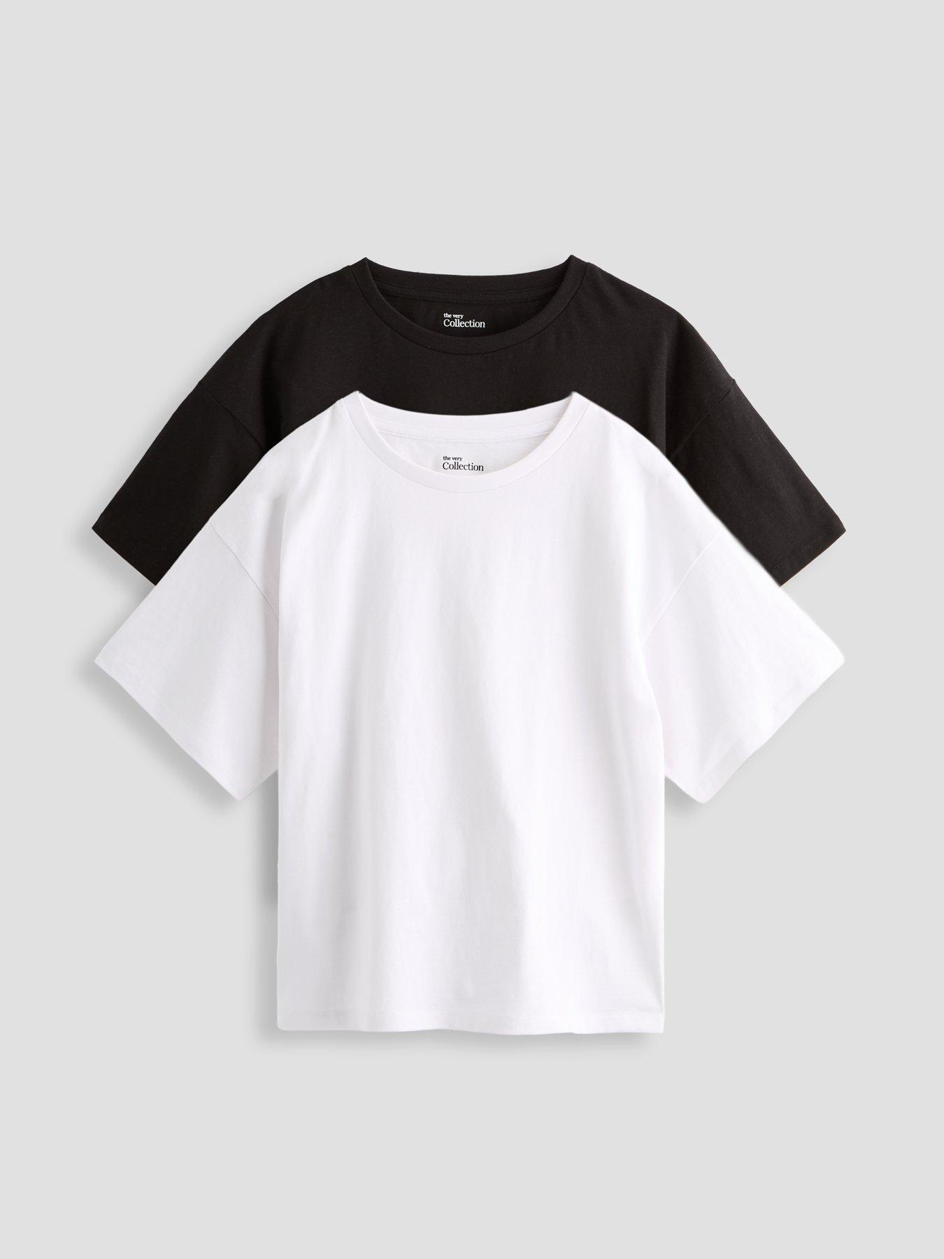 Image 1 of 4 of The Very Collection Girls 2 Pack Basic T-shirts - Multi
