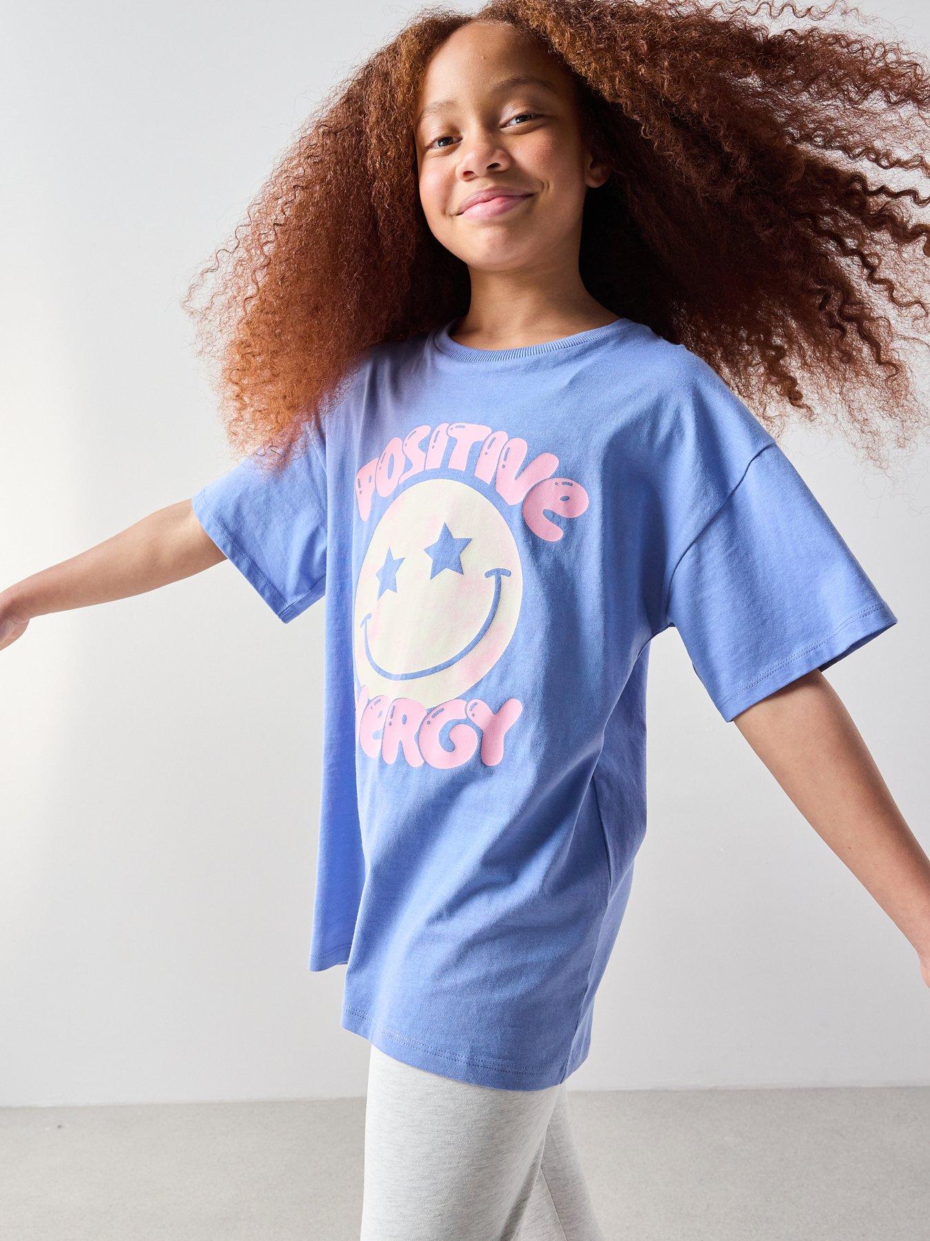 The Very Collection Girls Front Print T-Shirt with Legging - Print