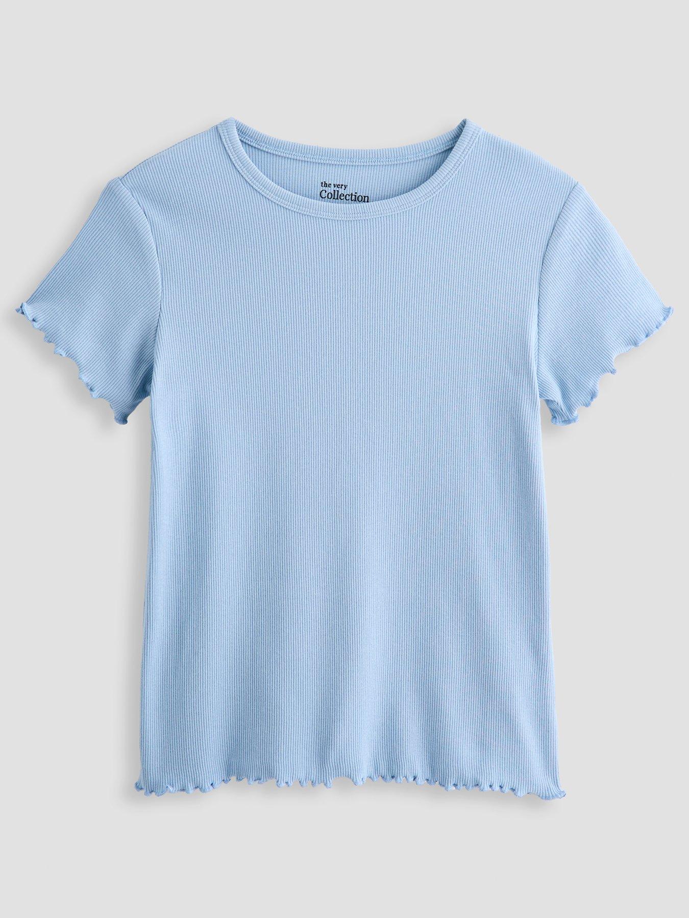 Image 2 of 4 of The Very Collection Girls 3-Pack Rib Short Sleeve Top (3 - 16 years) - Multi