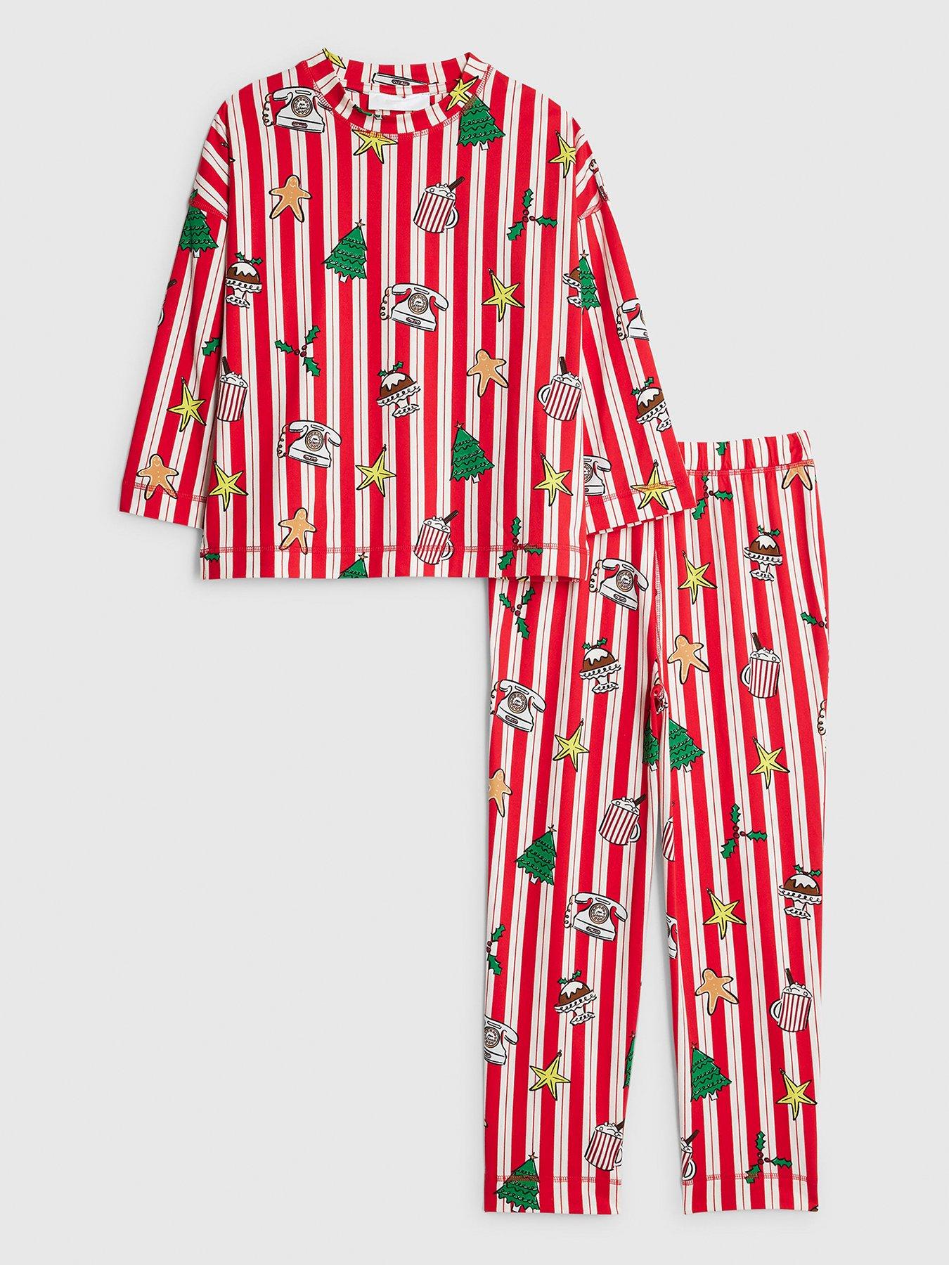  image of river-island-mini-girls-nephthys-family-christmas-pyjamas-red