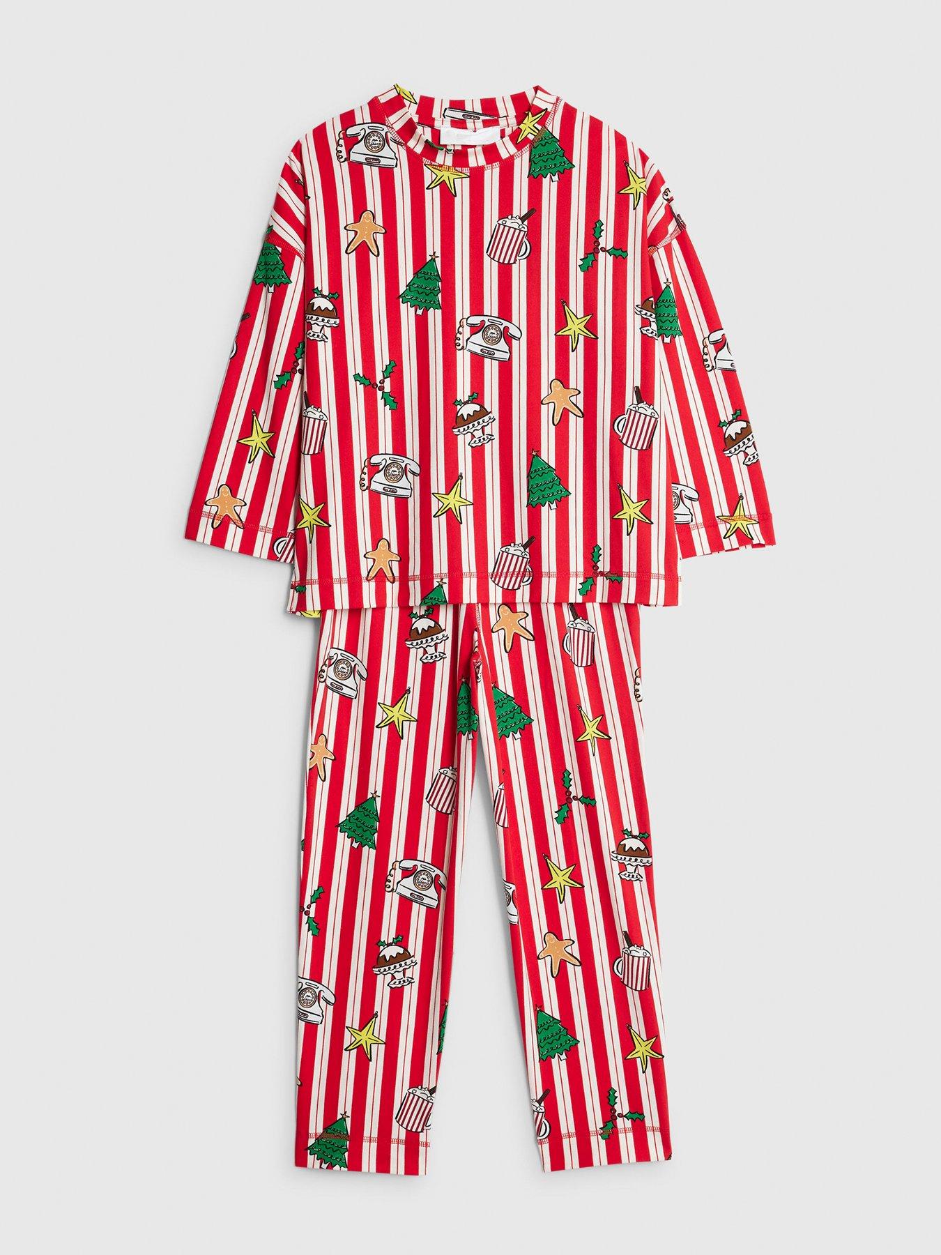  image of river-island-mini-girls-nephthys-family-christmas-pyjamas-red