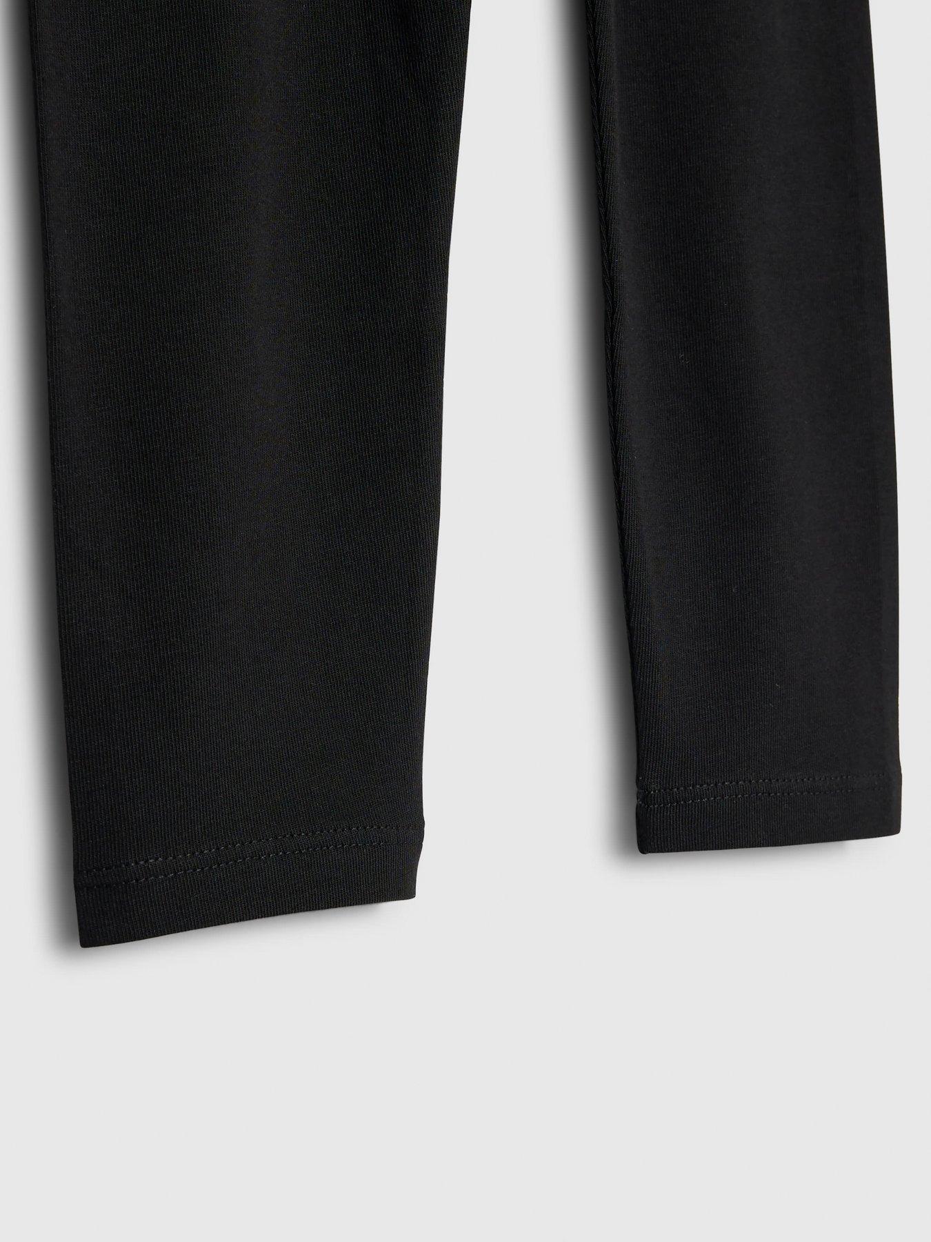 Image 3 of 3 of River Island Mini Girls Waistband Leggings - Black