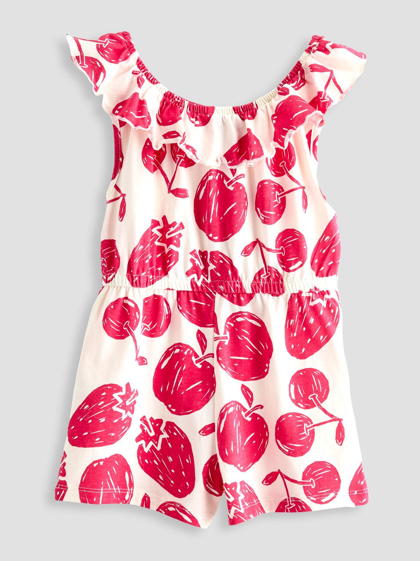 Image 2 of 5 of The Very Collection Girls 2 Pack Jersey Playsuits - Multi