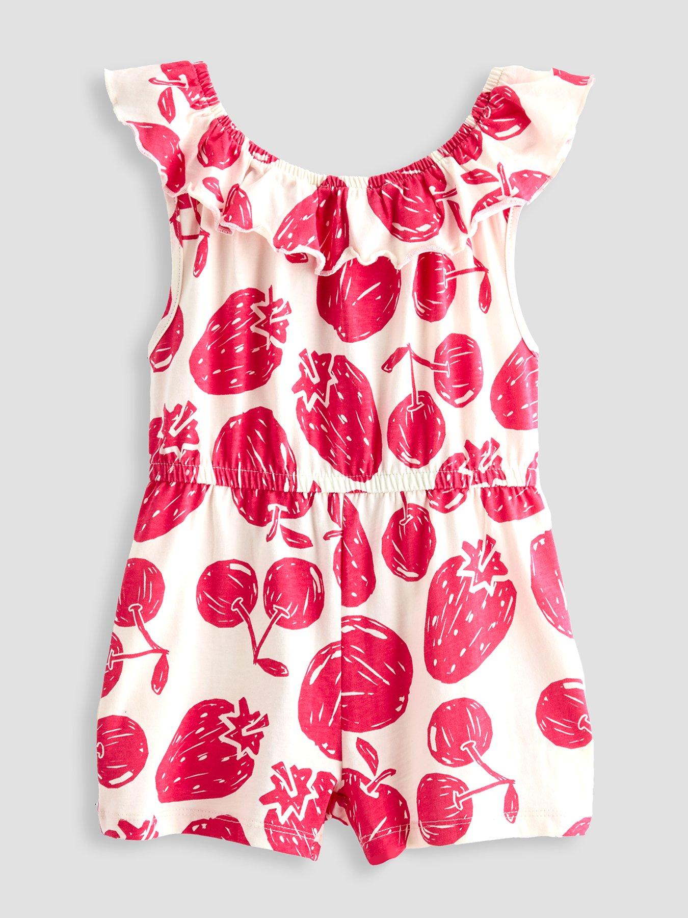 Image 3 of 5 of The Very Collection Girls 2 Pack Jersey Playsuits - Multi