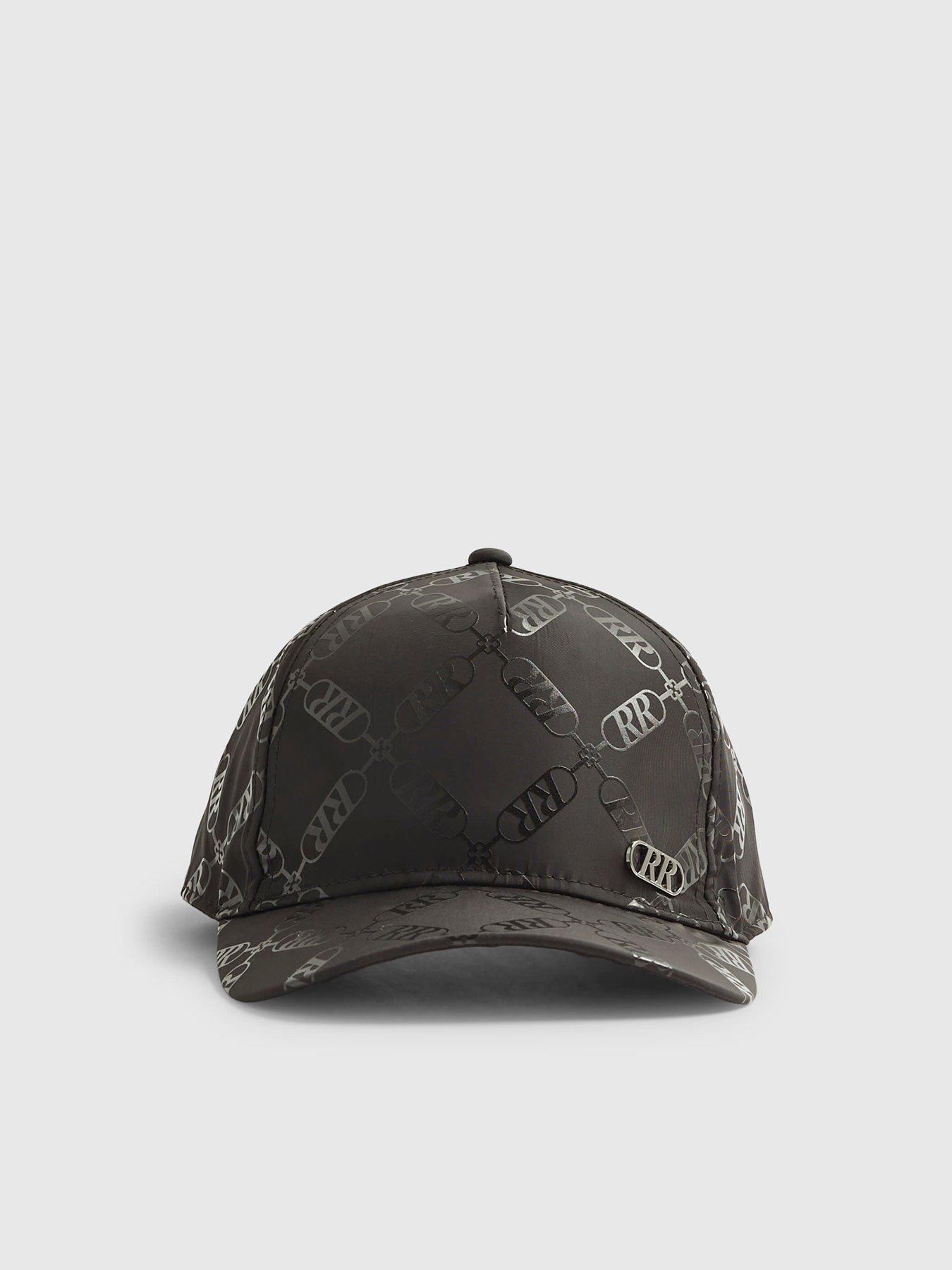back image of river-island-older-boys-monogram-cap-black