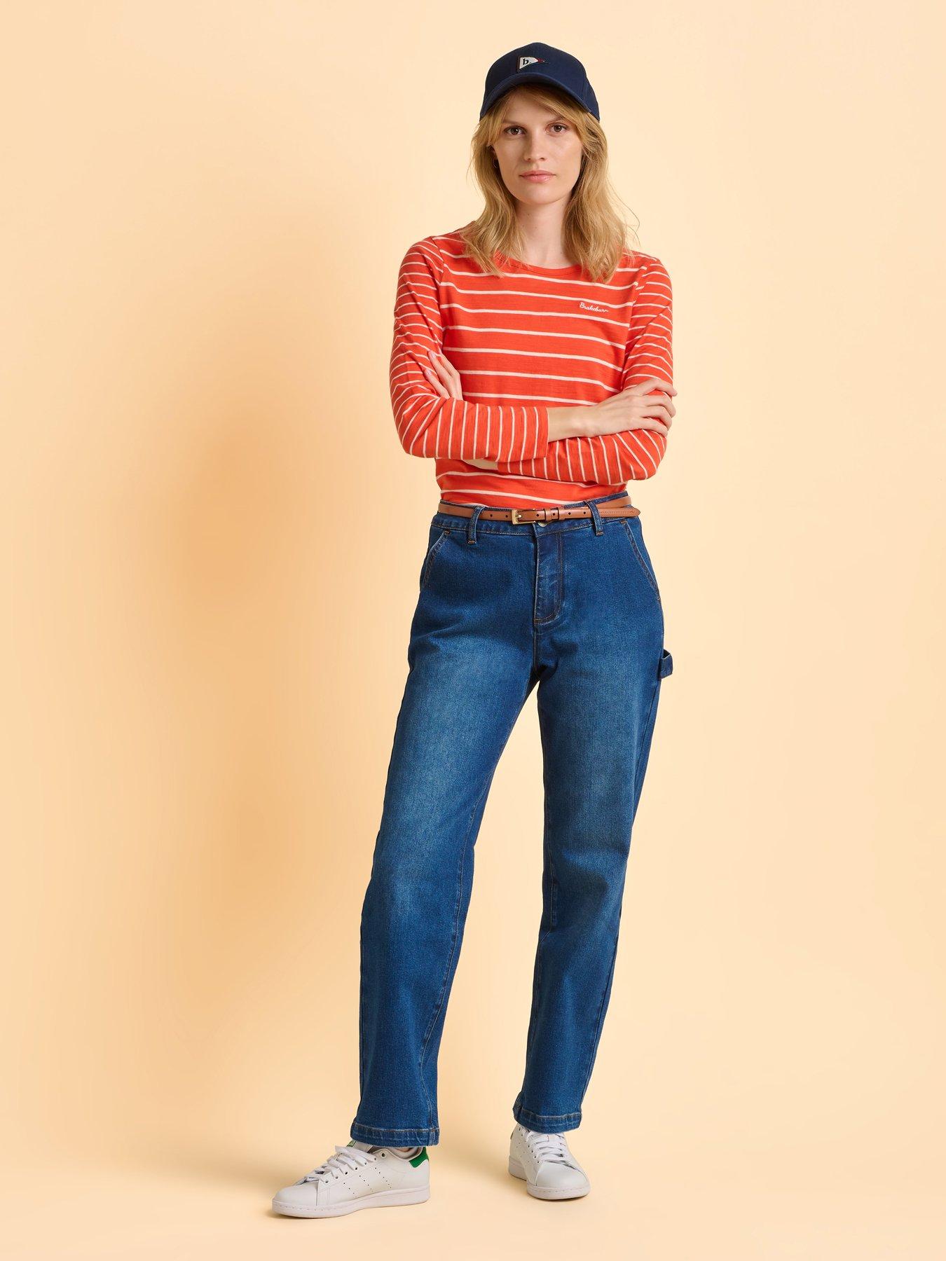 Image 5 of 6 of Brakeburn Branksome Long Sleeve T-shirt - Red