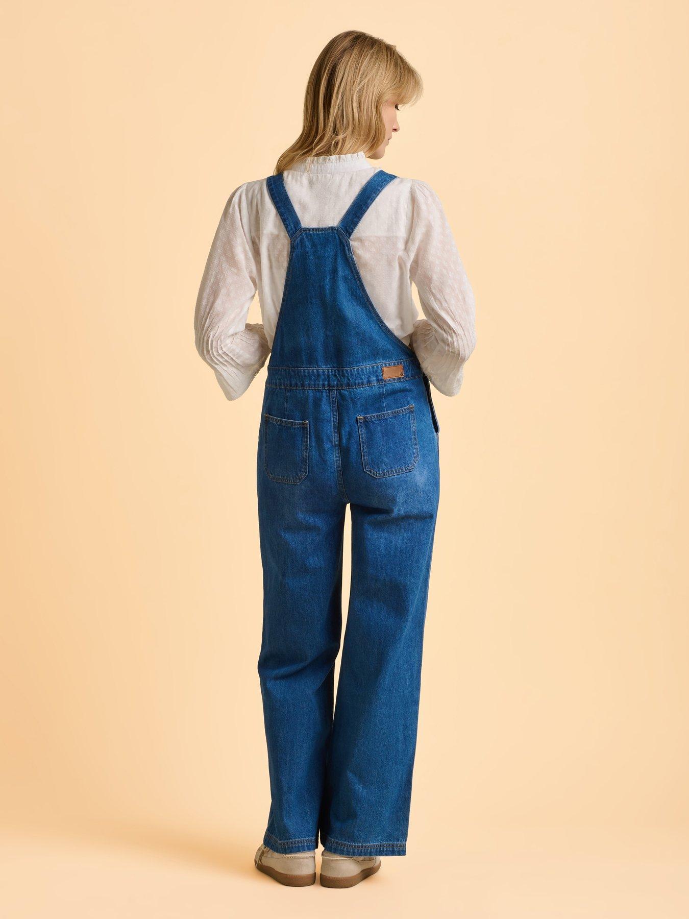  image of brakeburn-leia-denim-dungarees-navy