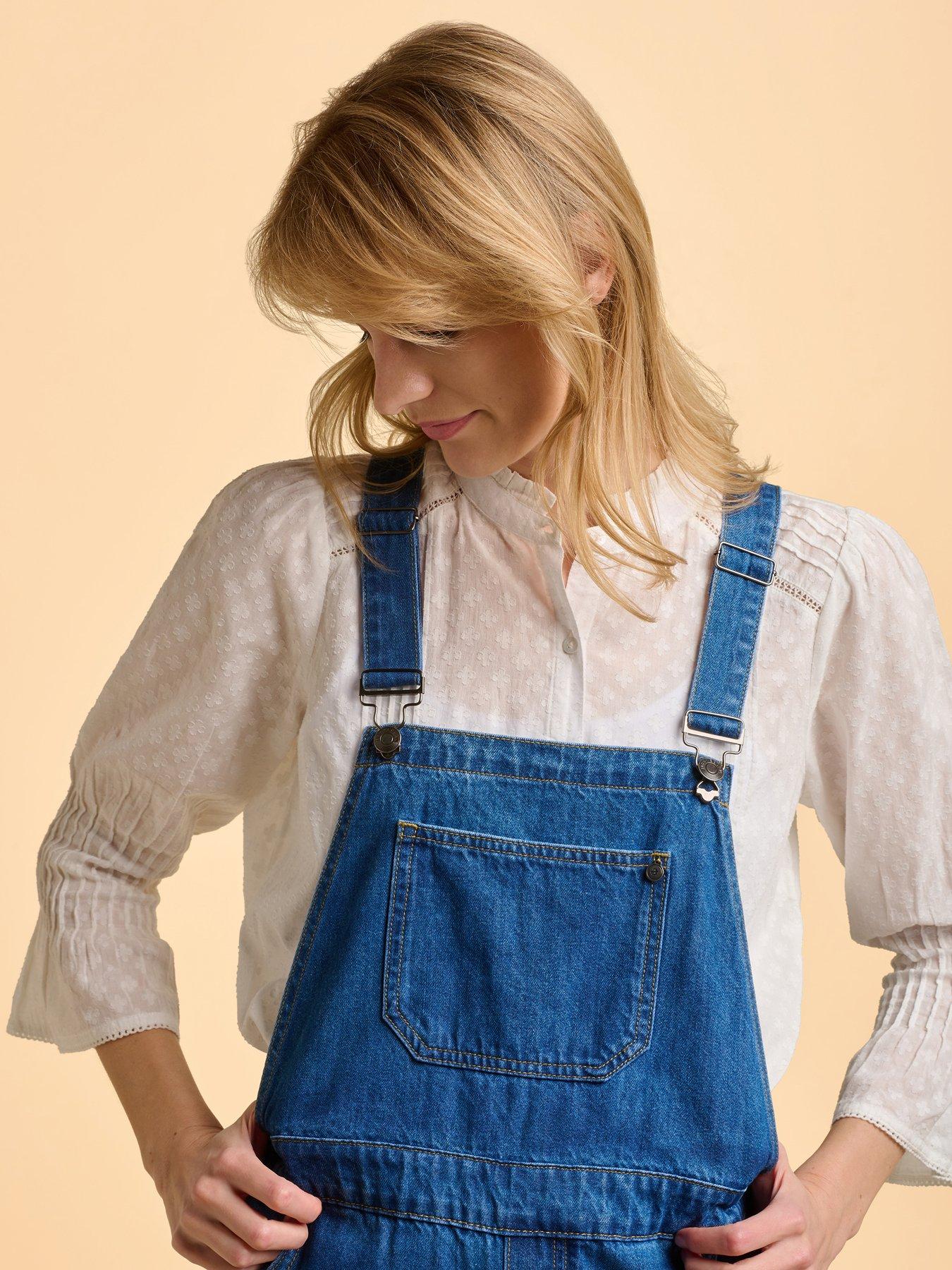  image of brakeburn-leia-denim-dungarees-navy
