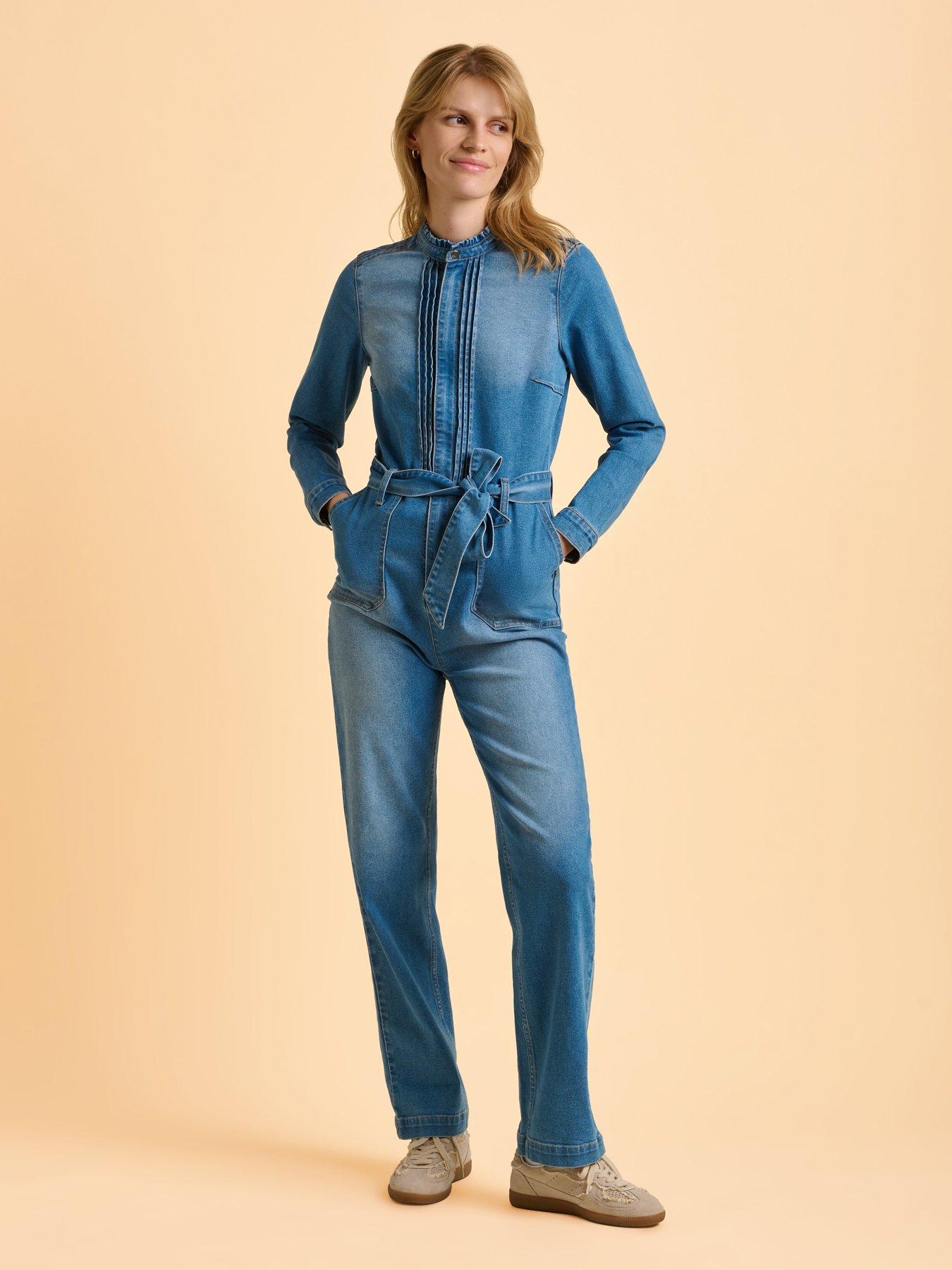 Image 2 of 6 of Brakeburn Billie Denim Jumpsuit - Blue