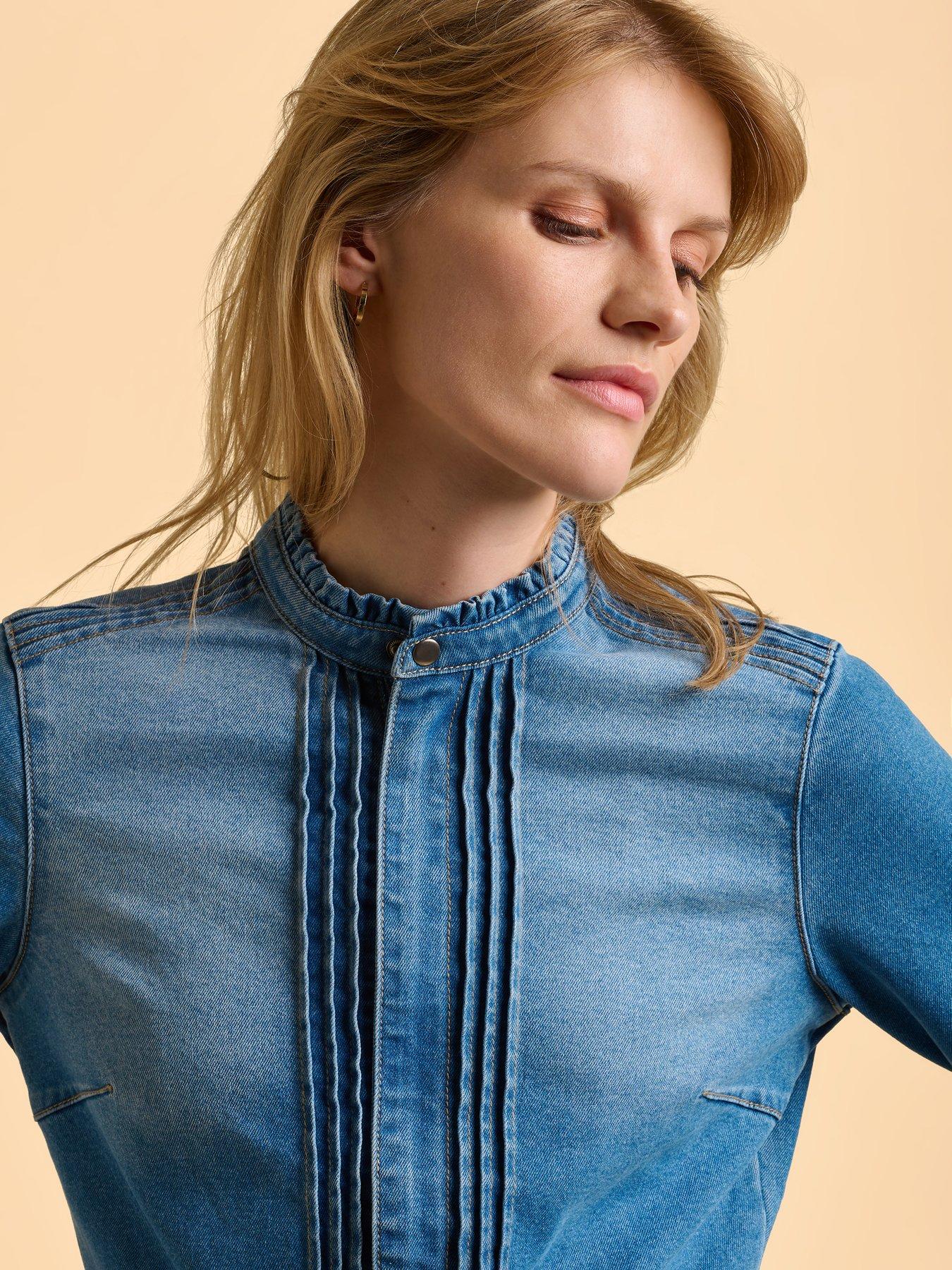 Image 5 of 6 of Brakeburn Billie Denim Jumpsuit - Blue
