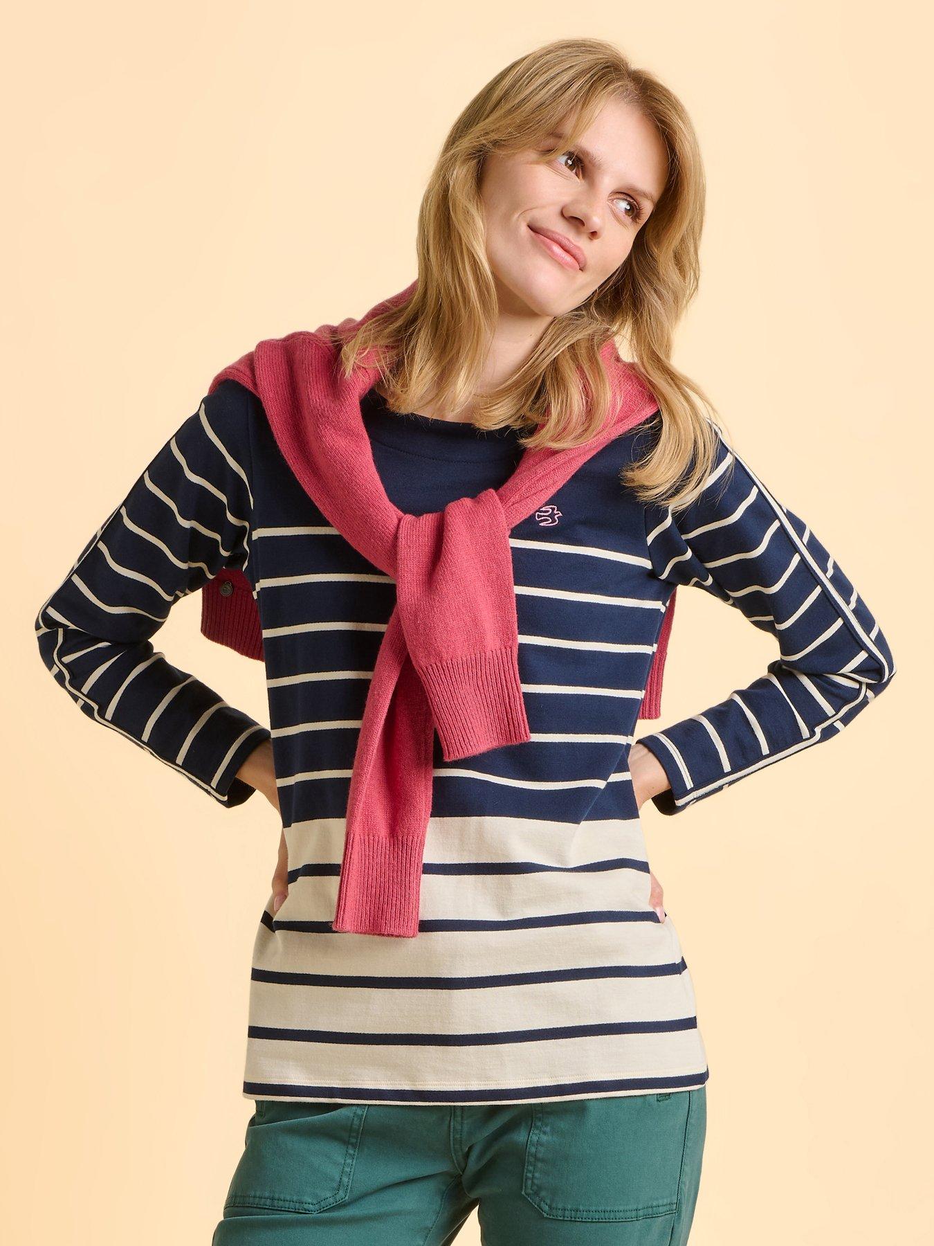 Image 1 of 5 of Brakeburn Heritage Bella Crew Sweatshirt  - Navy