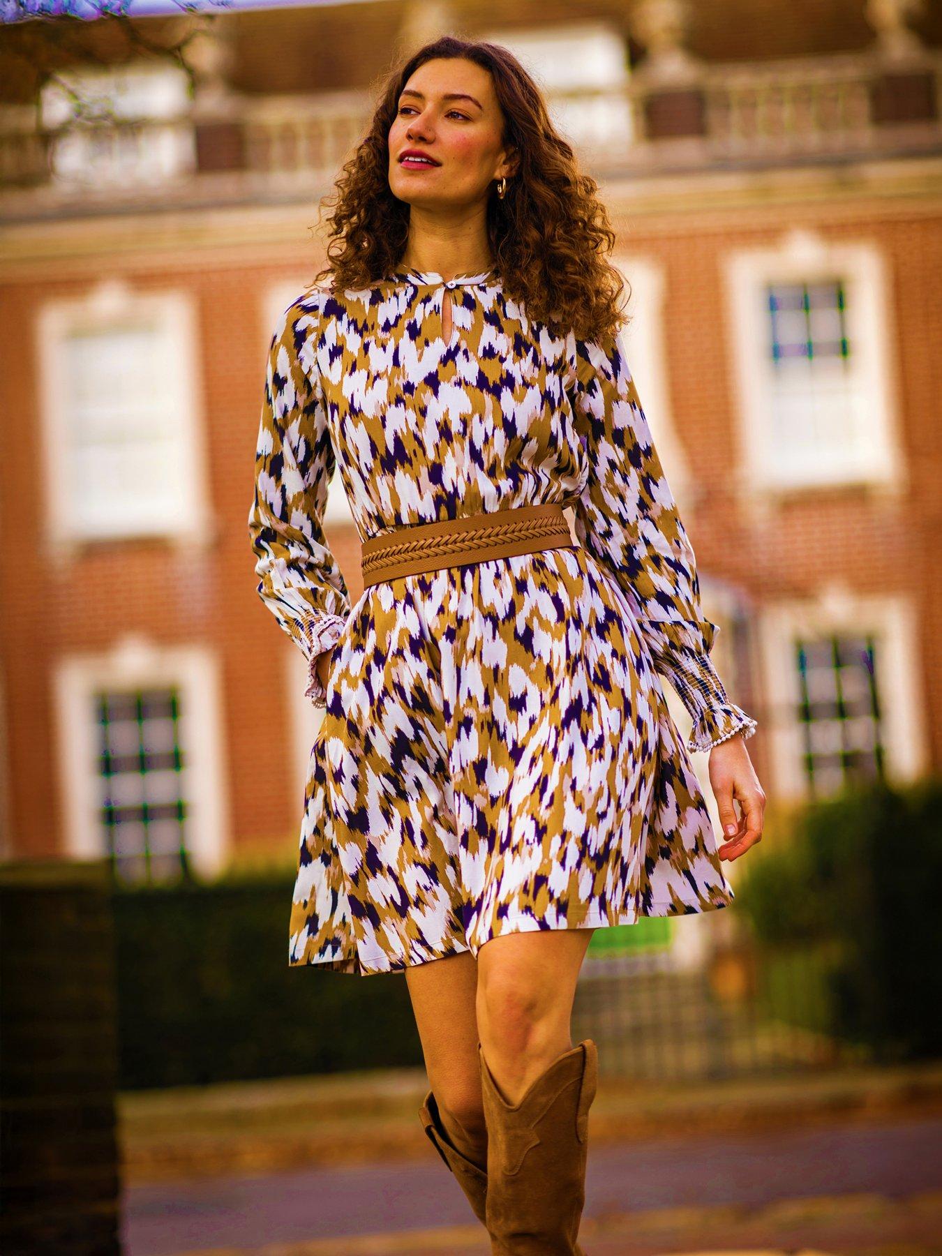 Image 1 of 6 of Brakeburn Hunter Dress - Brown