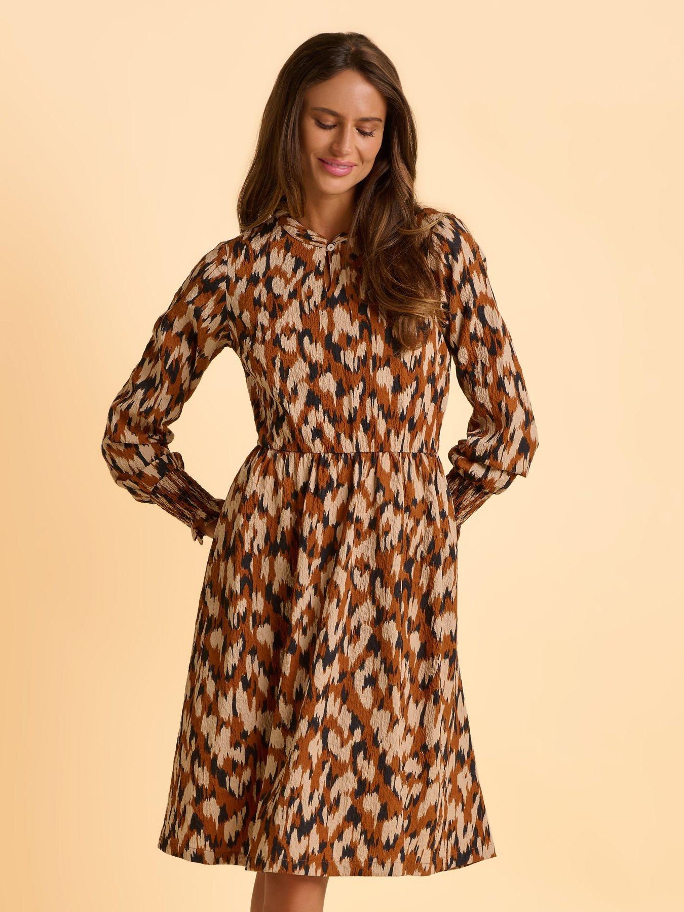 Image 2 of 6 of Brakeburn Hunter Dress - Brown
