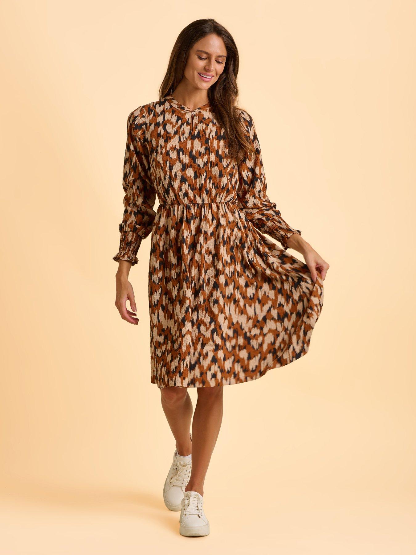 Image 6 of 6 of Brakeburn Hunter Dress - Brown