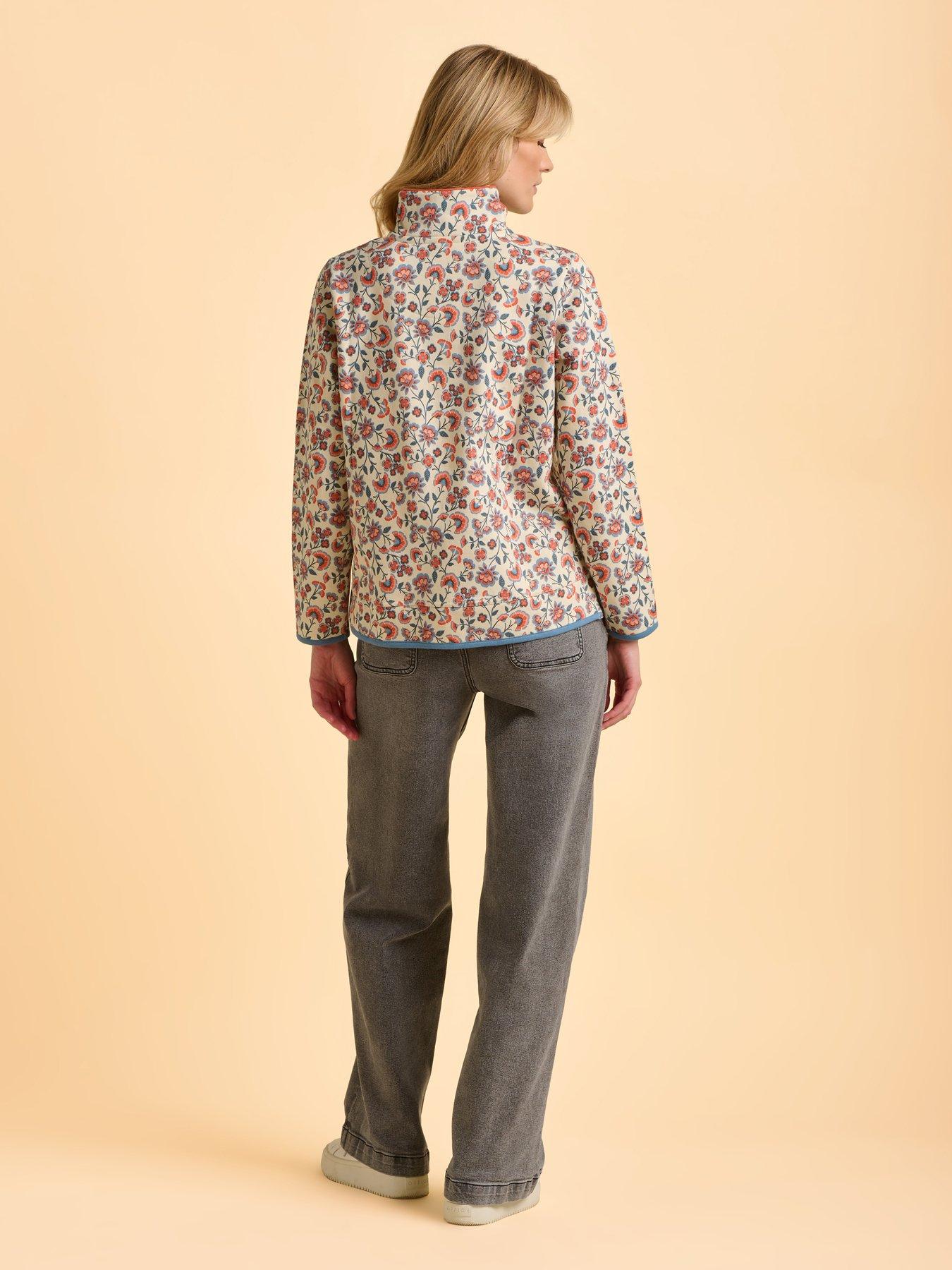 Image 2 of 6 of Brakeburn Colehill Quarter Zip Sweatshirt  - Beige