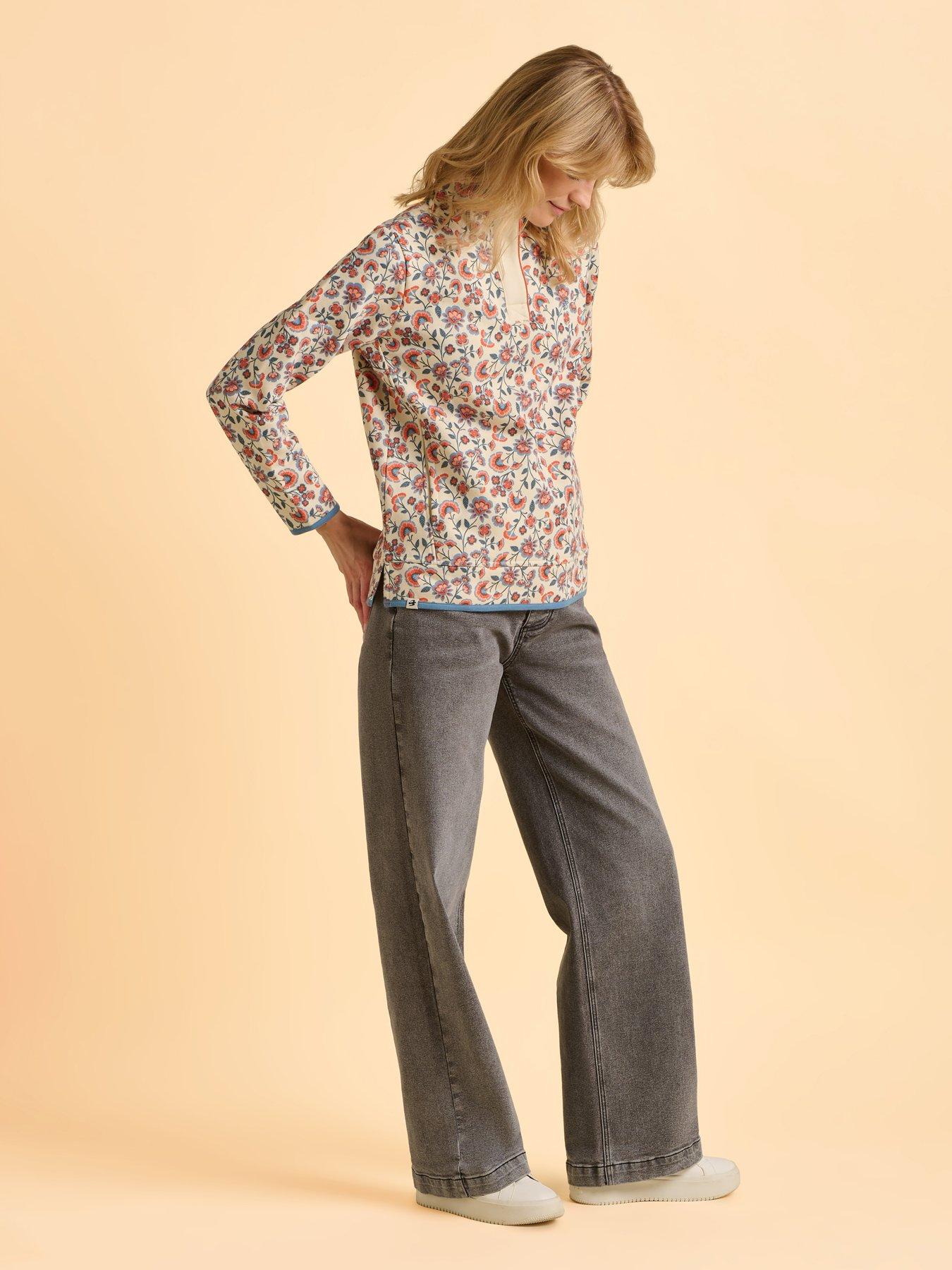 Image 3 of 6 of Brakeburn Colehill Quarter Zip Sweatshirt  - Beige
