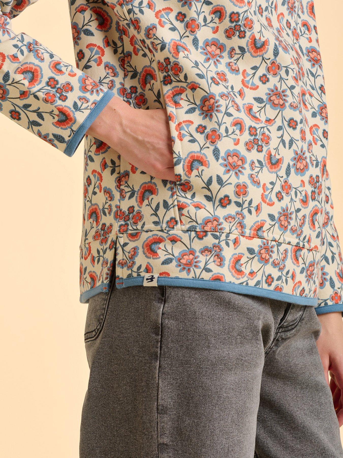 Image 5 of 6 of Brakeburn Colehill Quarter Zip Sweatshirt  - Beige