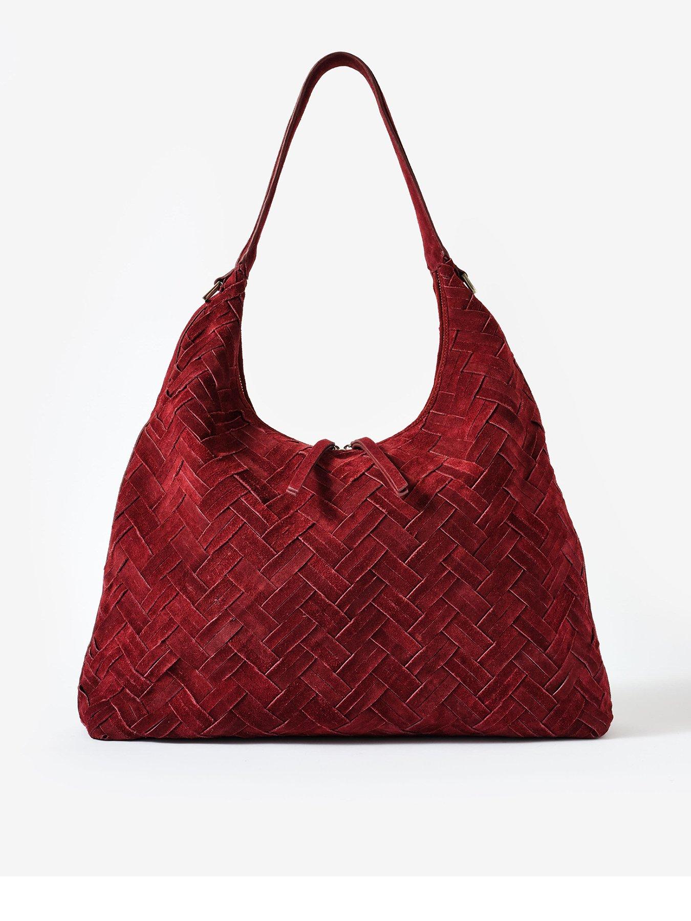 Mint Velvet May Woven Shoulder Bag - Red