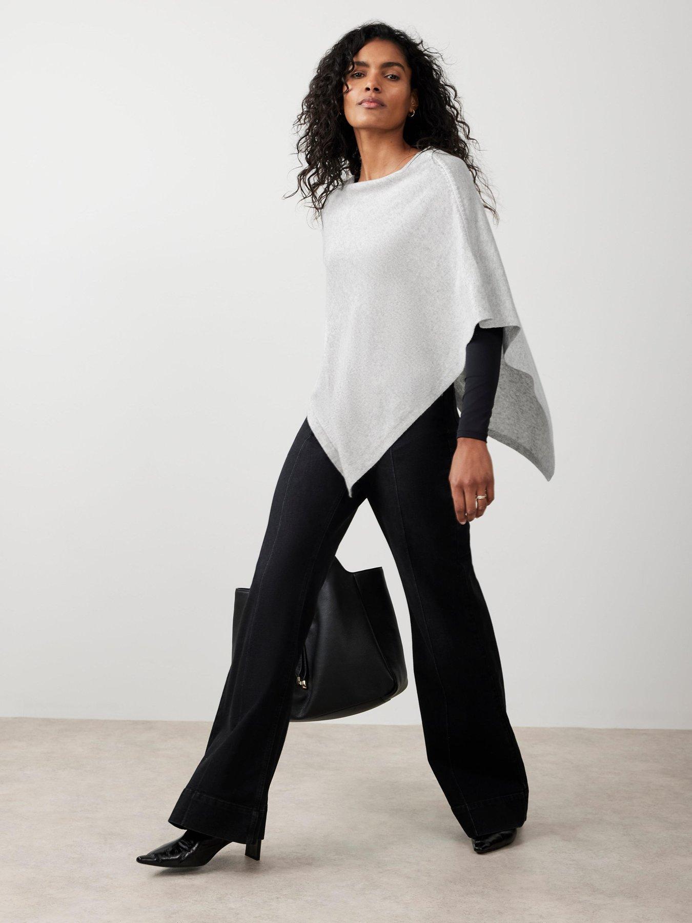 undefined Whipstitch Poncho - Grey