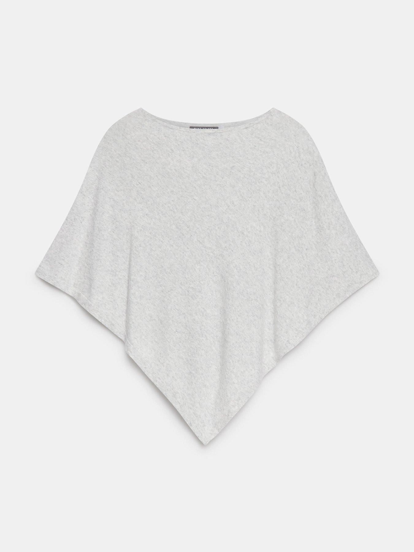 Image 5 of 6 of Mint Velvet Whipstitch Poncho - Grey