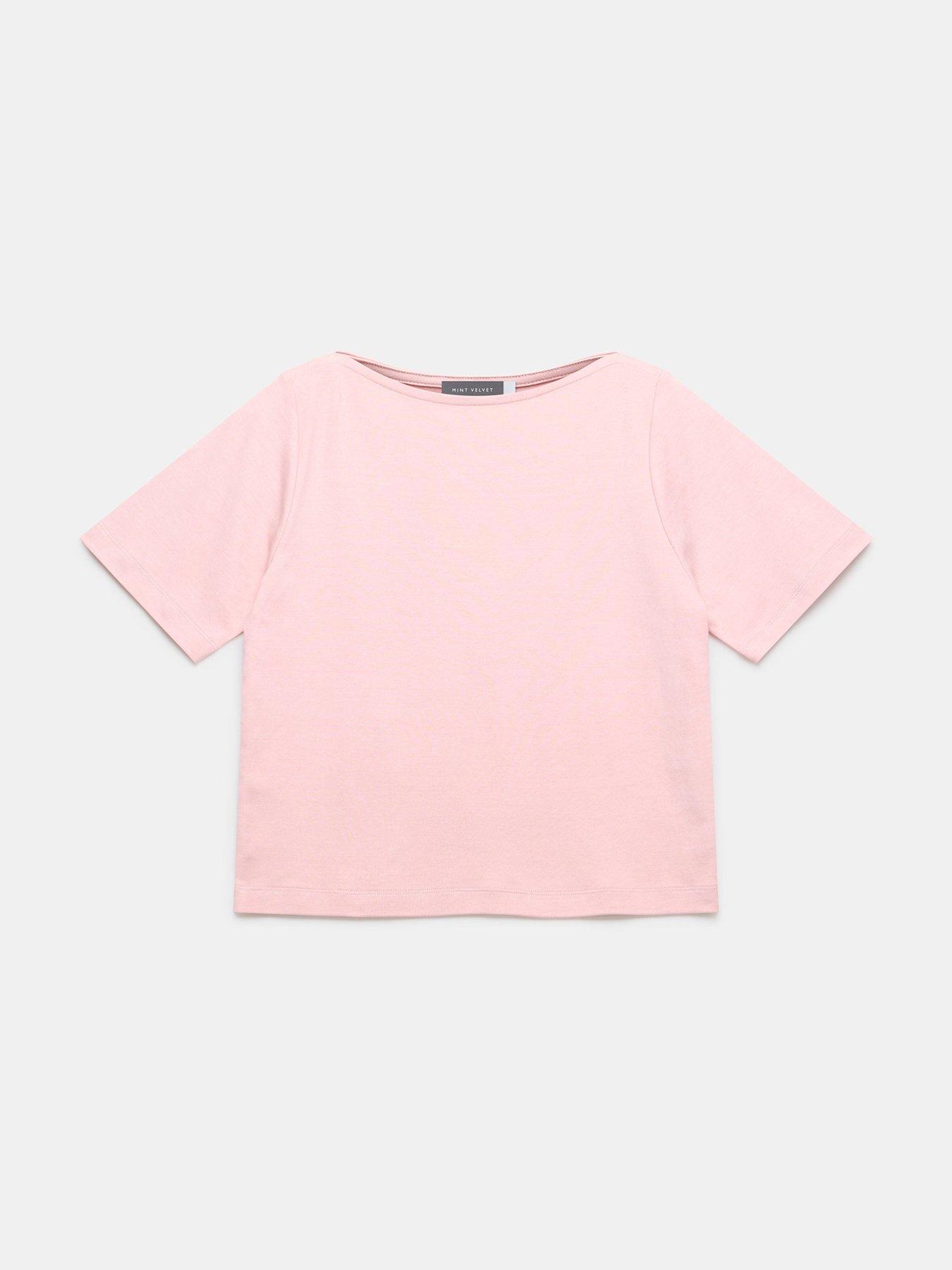 image of mint-velvet-ultimate-slash-t-shirt-pink