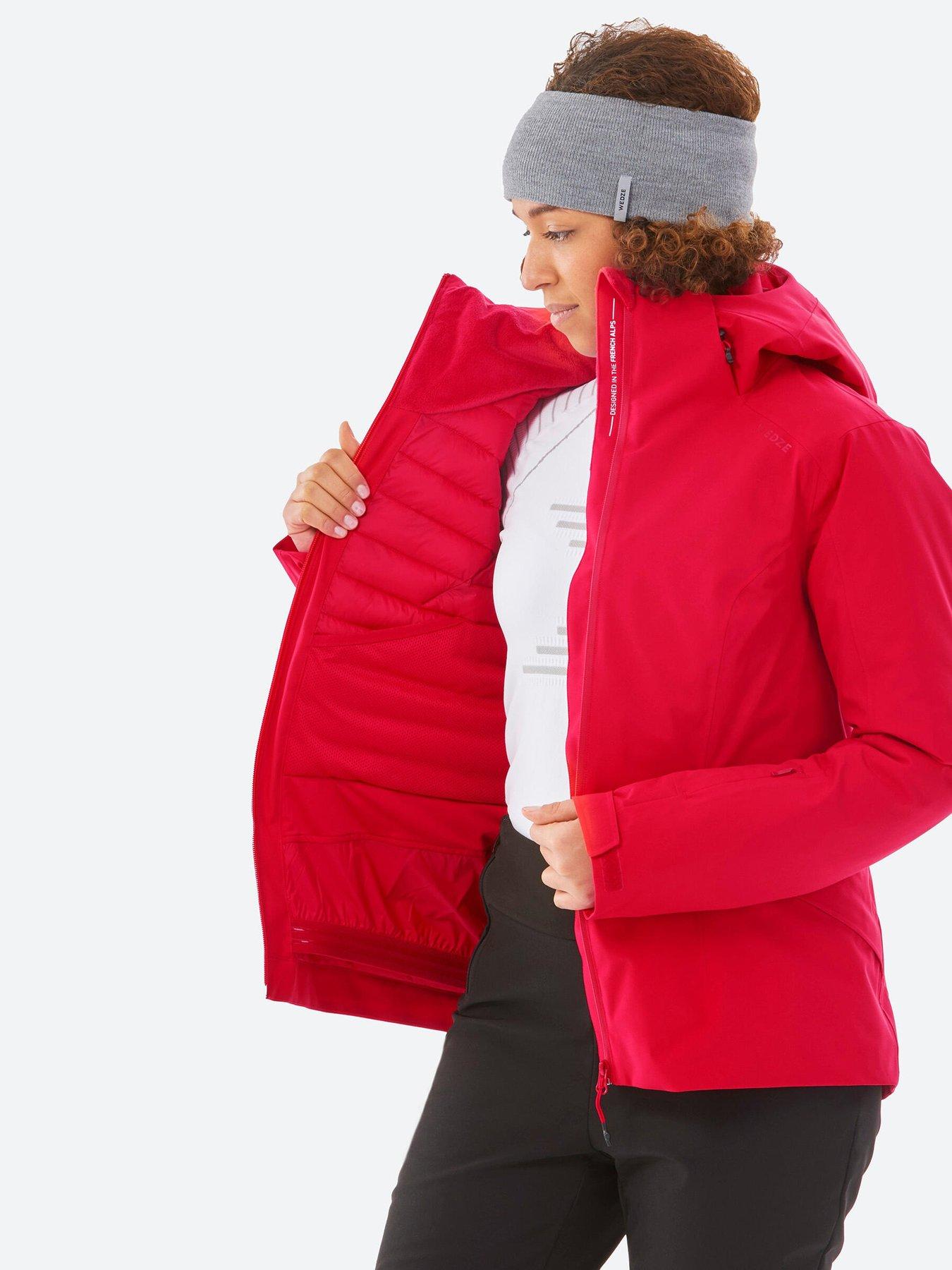  image of decathlon-womens-warm-ski-jacket-500-red