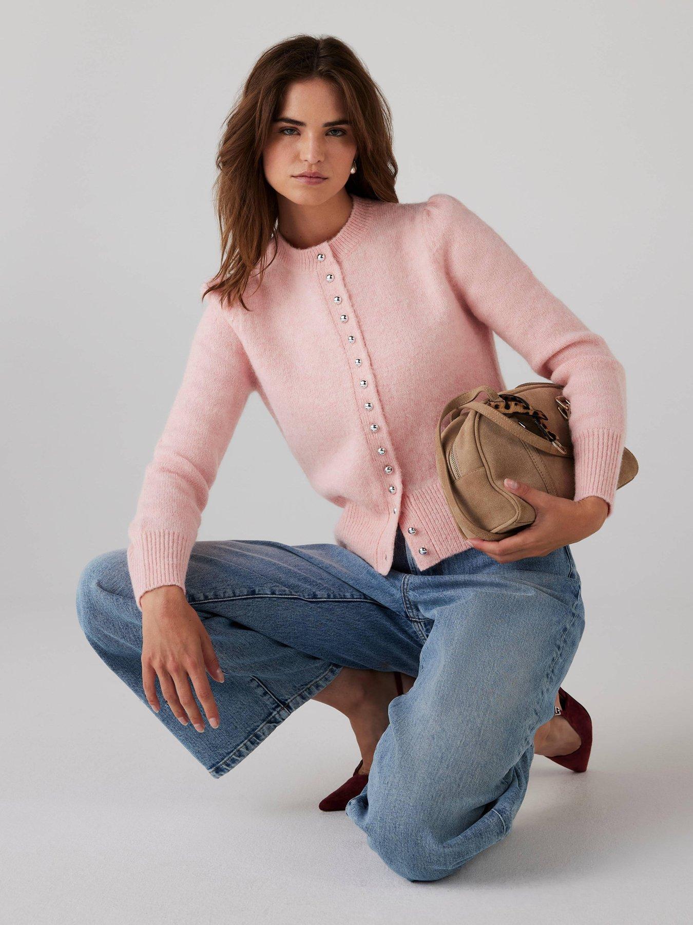 Mint Velvet Multi Button Cardigan - Pink