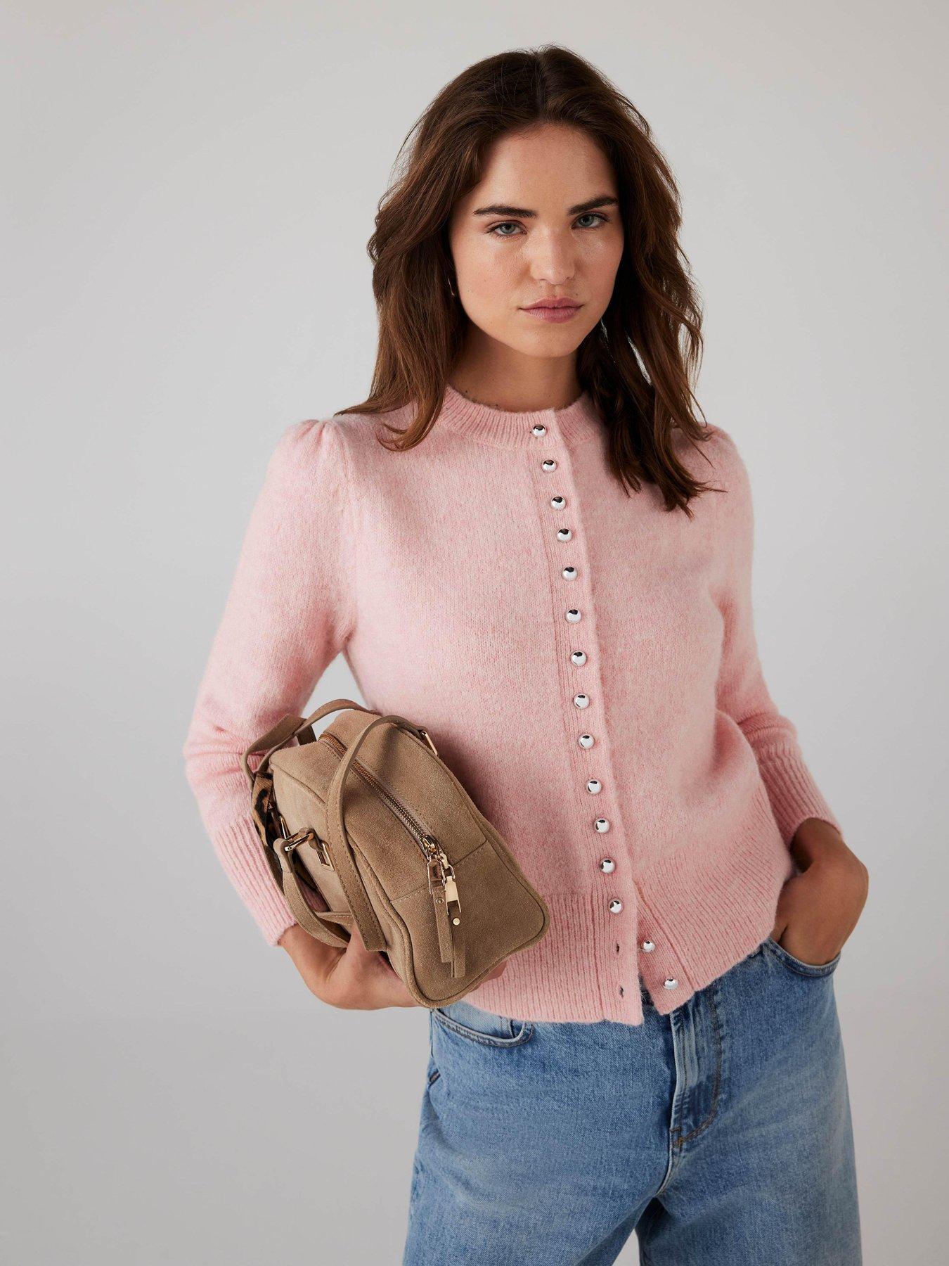 Image 2 of 6 of Mint Velvet Multi Button Cardigan - Pink