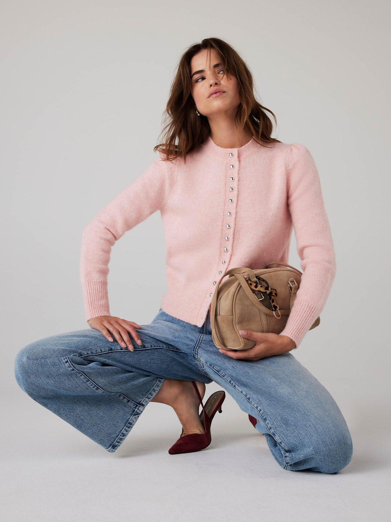 Image 4 of 6 of Mint Velvet Multi Button Cardigan - Pink