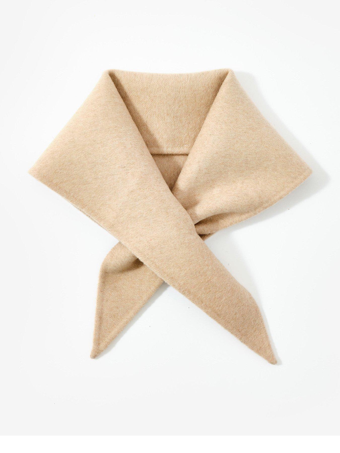 Mint Velvet Triangle Neck Wool Scarf - Neutral