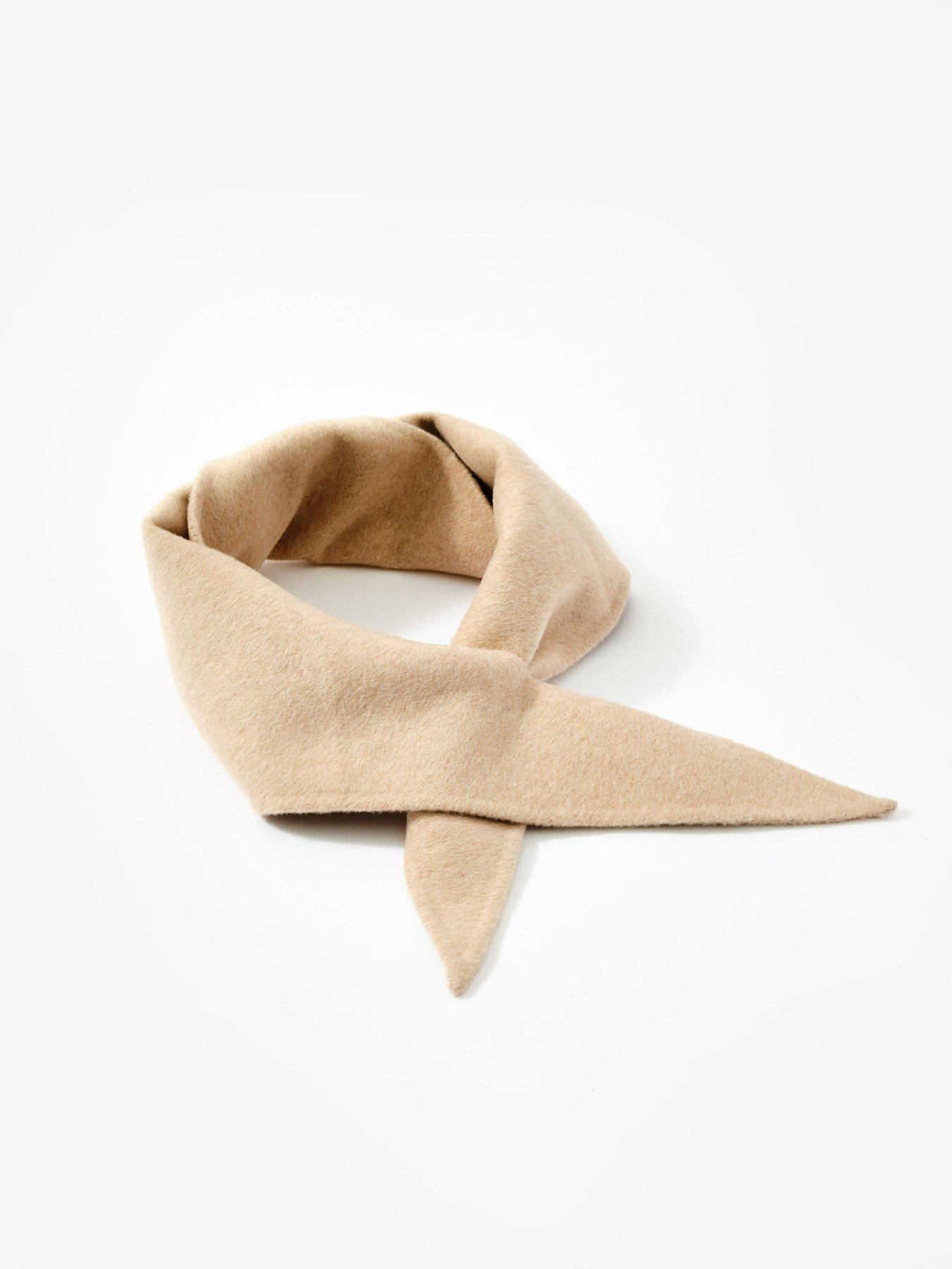  image of mint-velvet-triangle-neck-wool-scarf-neutral