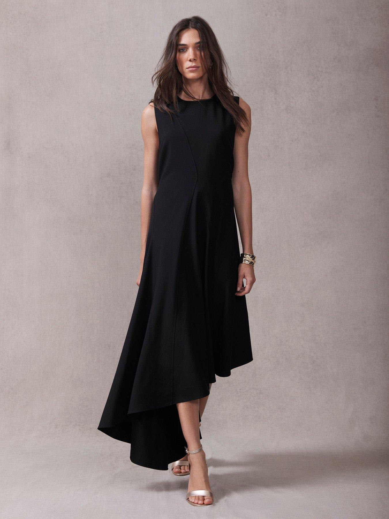 undefined Asymmetric Hem Dress - Black
