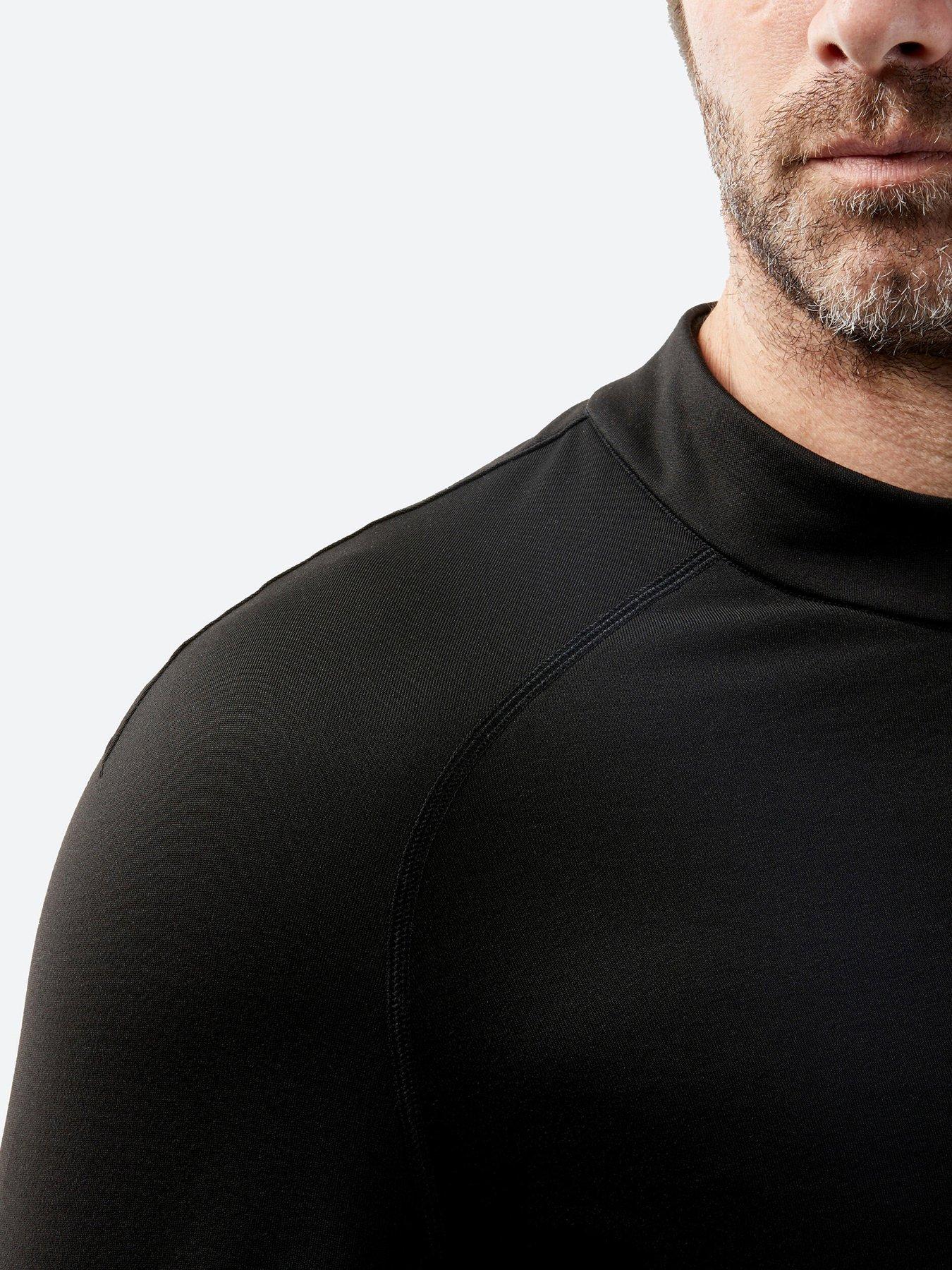  image of decathlon-mens-thermal-ski-base-layer-top-bl-500-black