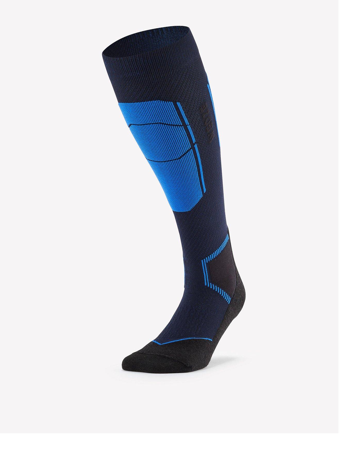  image of decathlon-mens-ski-socks-500-blue-navy