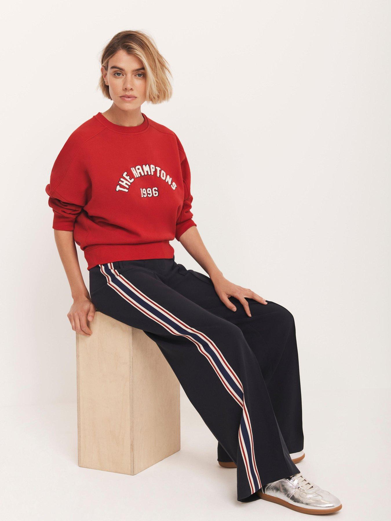 Image 2 of 6 of Mint Velvet Navy Side Stripe Trouser - Blue