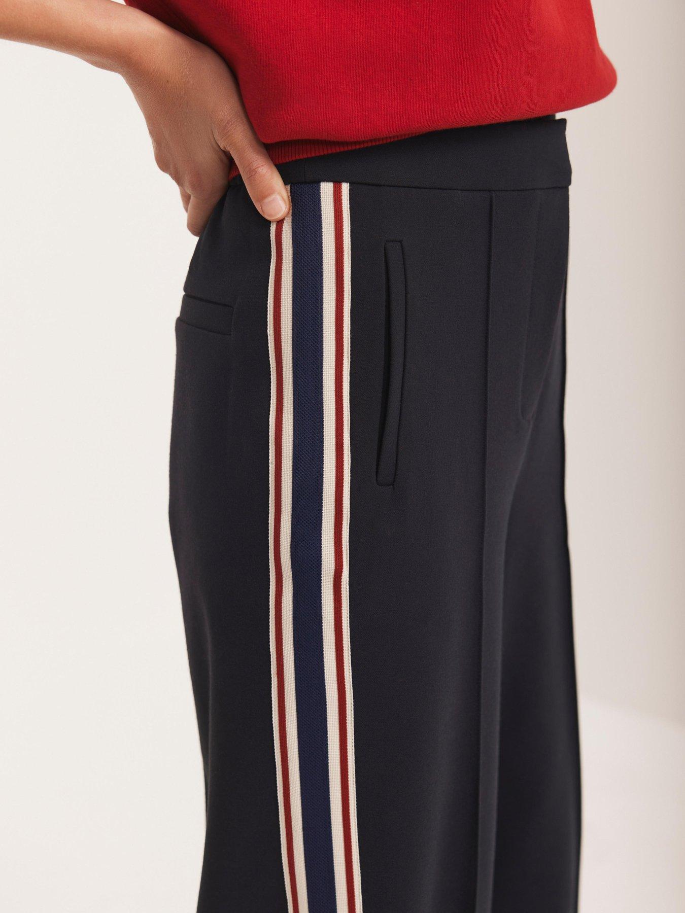 Image 3 of 6 of Mint Velvet Navy Side Stripe Trouser - Blue