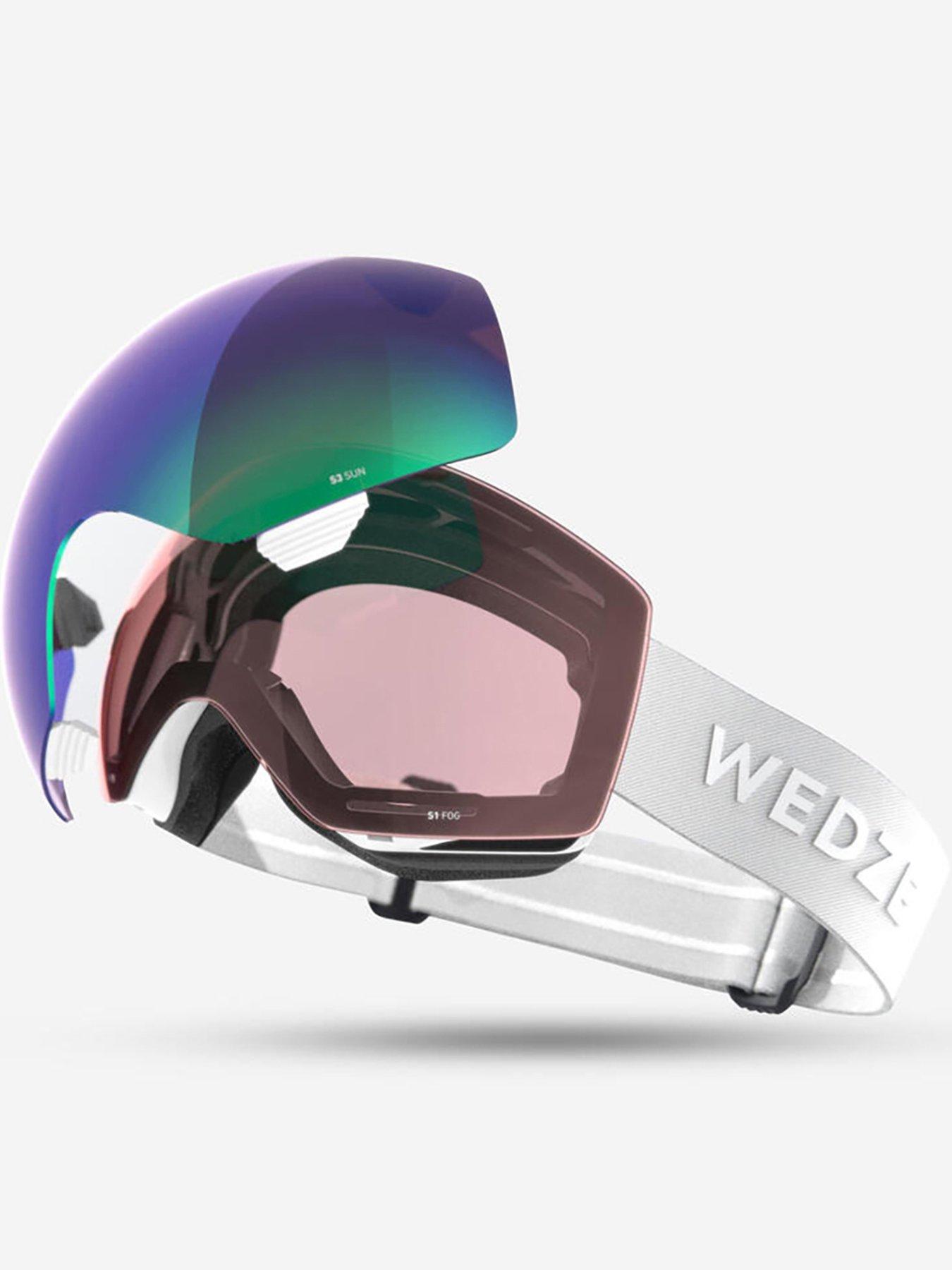  image of decathlon-unisex-all-weather-skiing-and-snowboarding-goggles-g-900-off-white