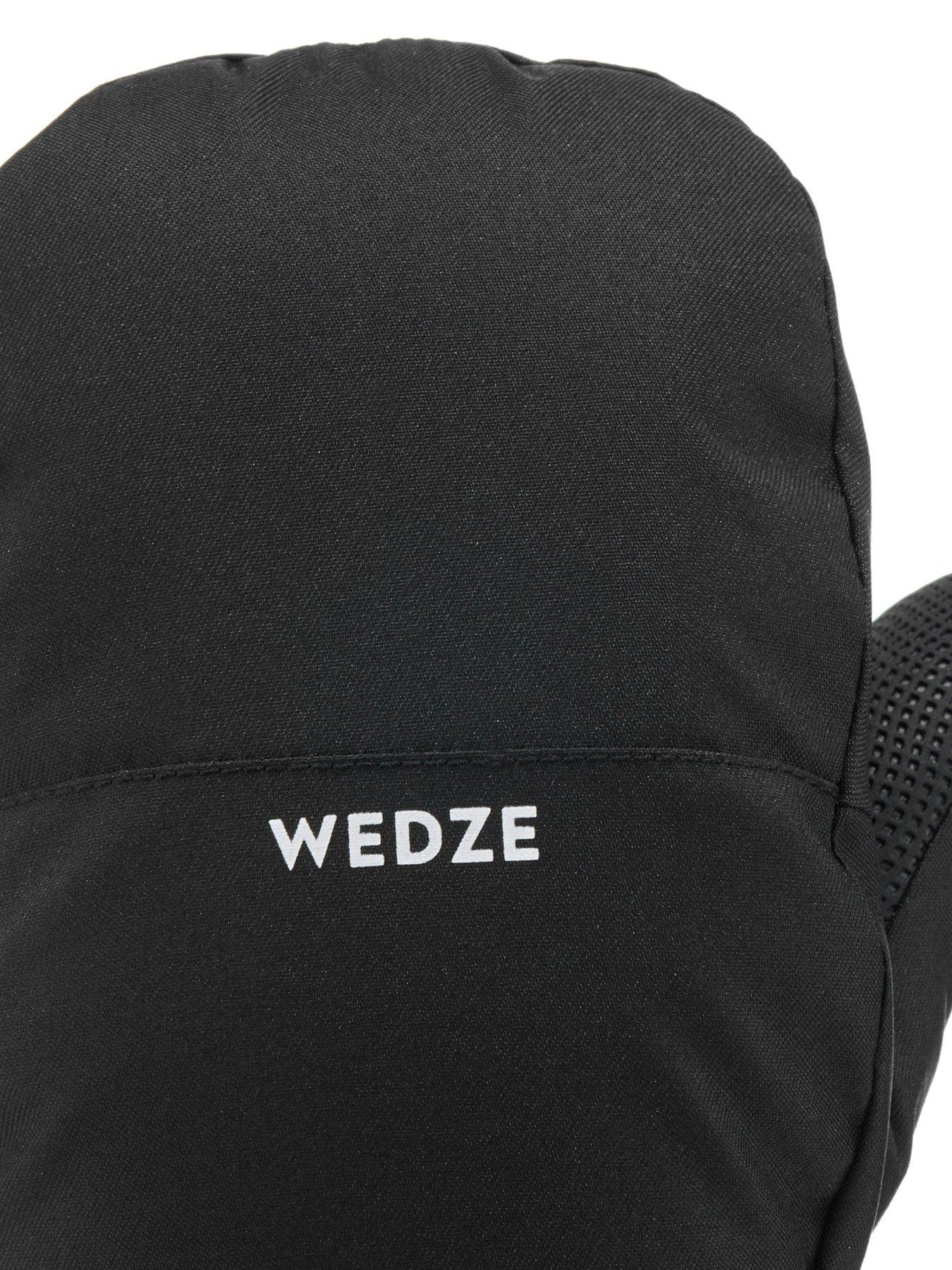  image of decathlon-kids-warm-and-waterproof-ski-mittens-100-black