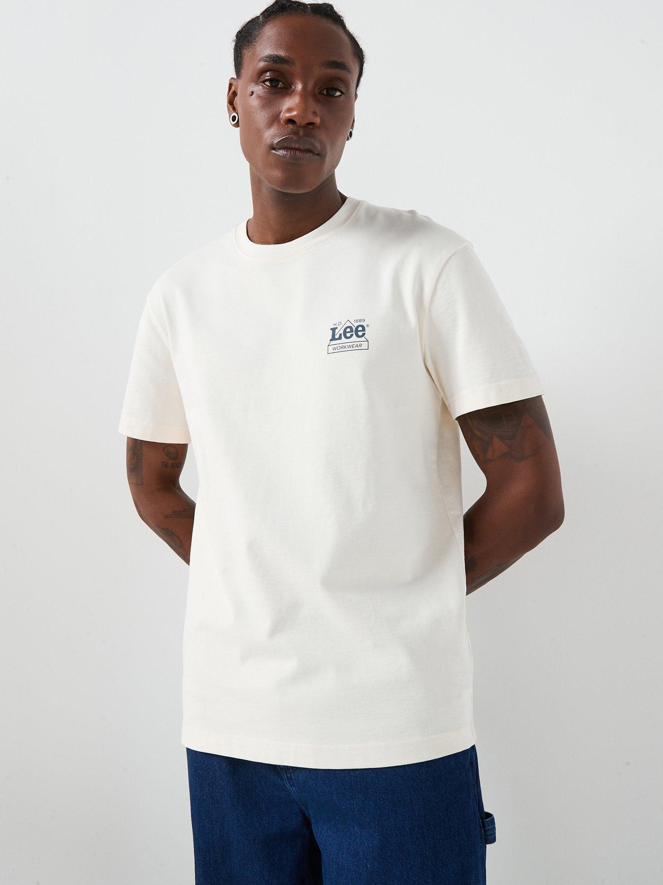 Lee Relaxed Graphic Print T-Shirt - Off White