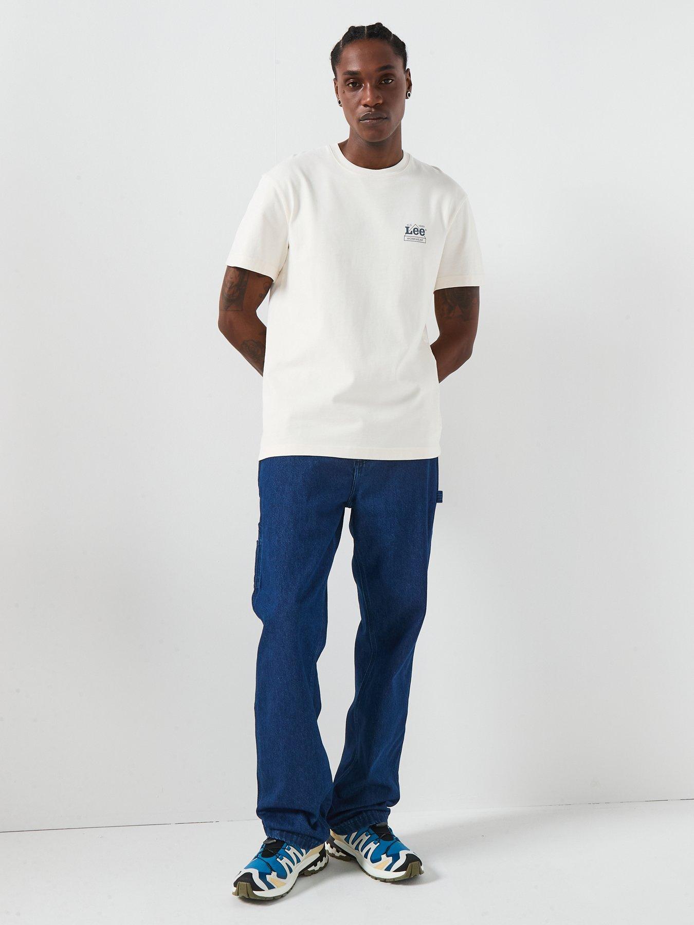  image of lee-relaxed-graphic-print-t-shirt-off-white