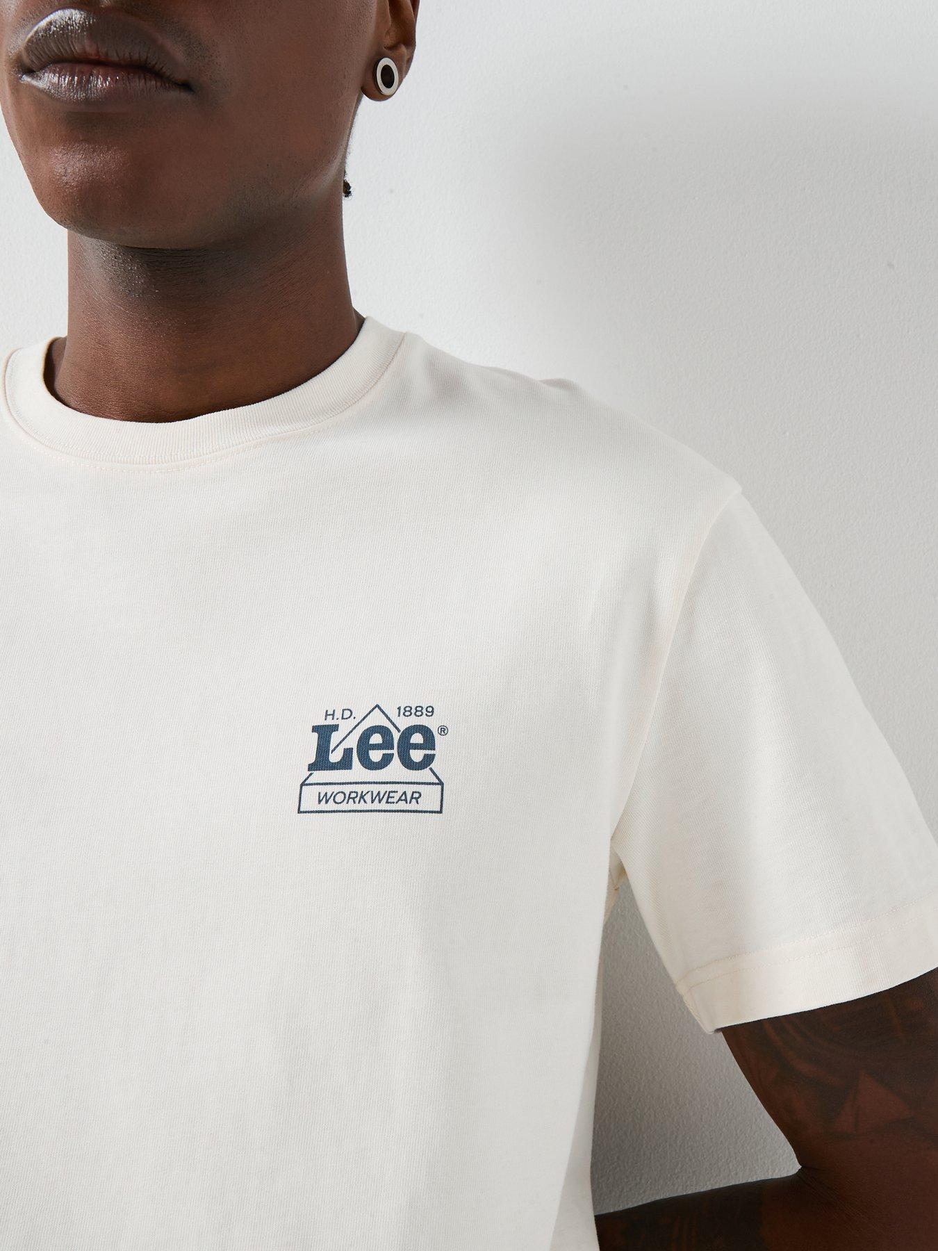  image of lee-relaxed-graphic-print-t-shirt-off-white